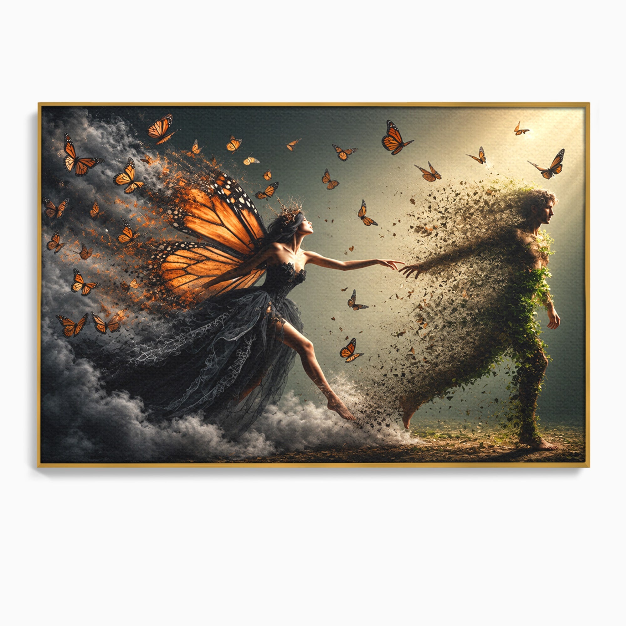 Tablou Canvas Premium LuxCanva® U1033, Dansul Fluturilor, Fantezie, Transformare, Natura, Mister, Fluturi, Living, Dormitor, Culori Vibrante