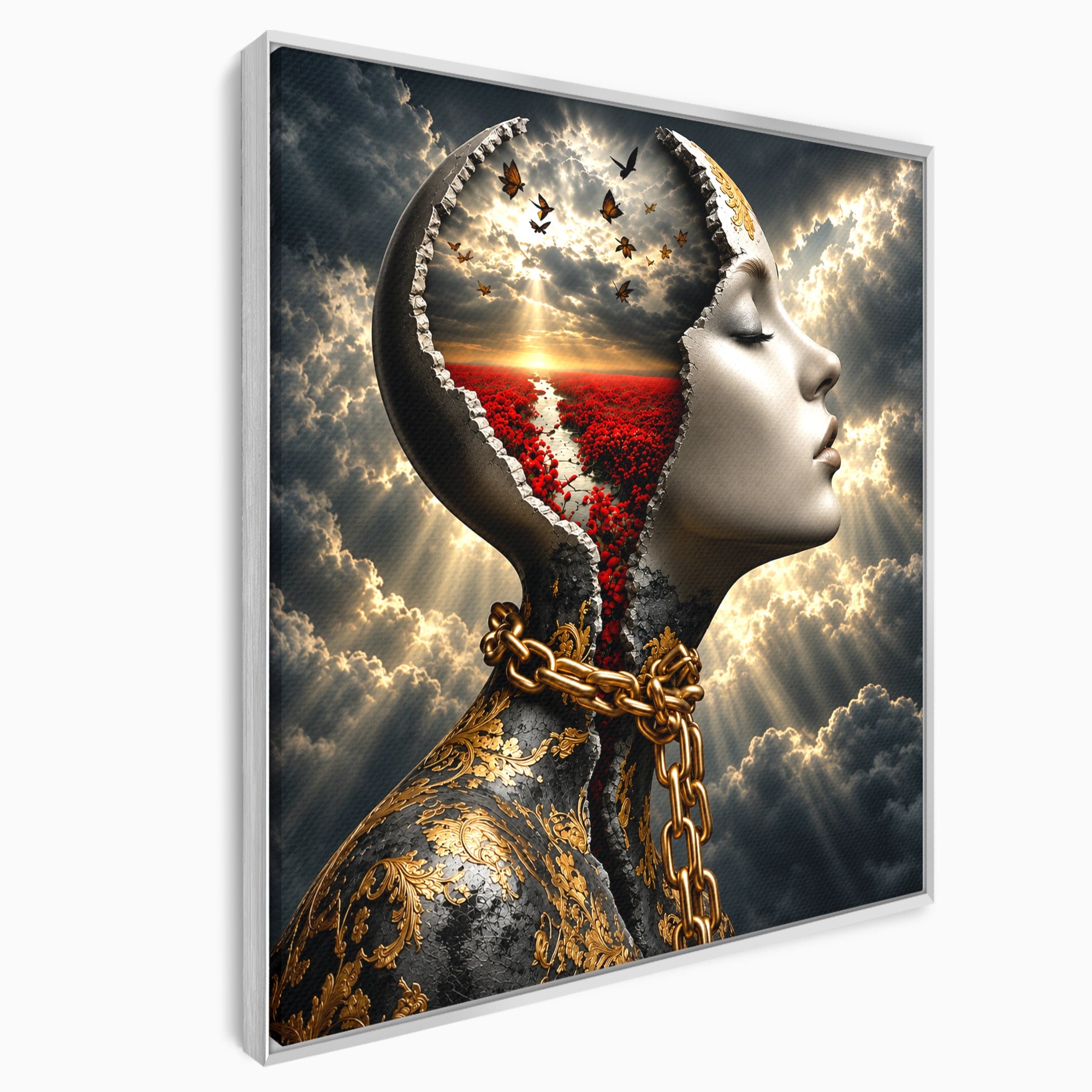 Tablou Canvas Premium LuxCanva® U1034, Visul Libertatii, Fantezie, Portret, Surrealism, Libertate, Living, Culori Vibrante