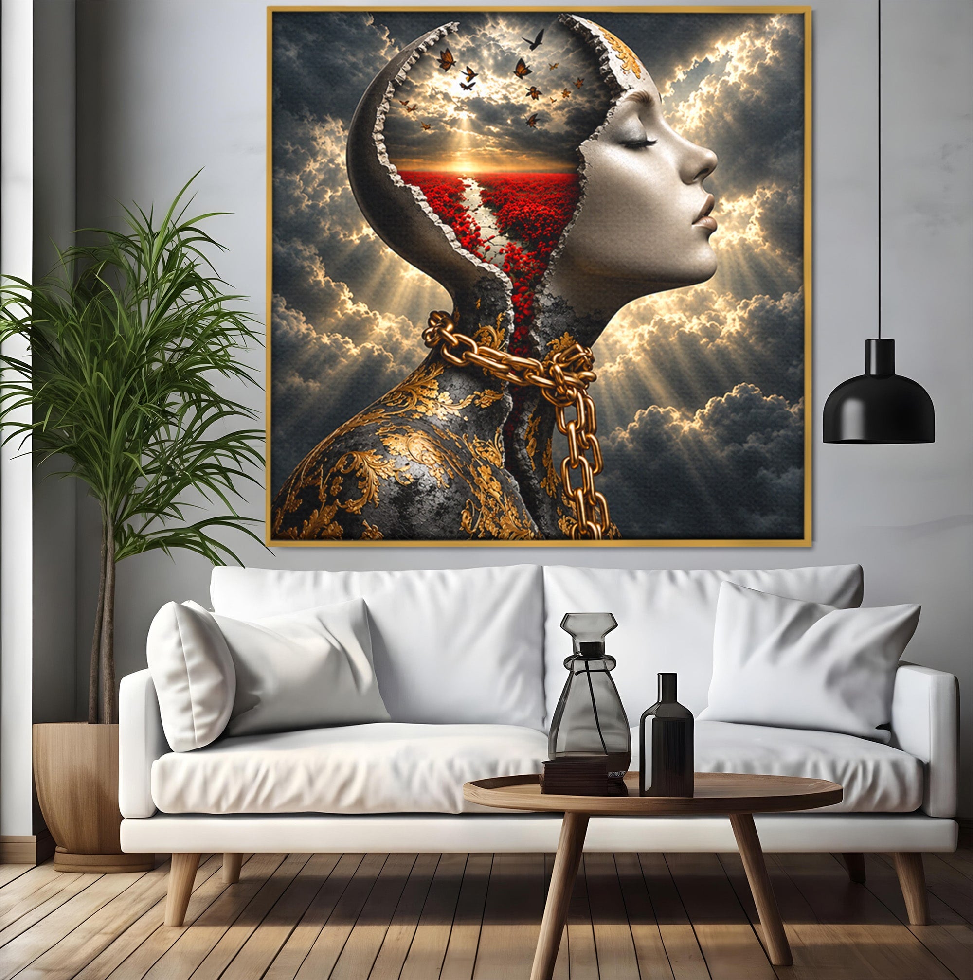 Tablou Canvas Premium LuxCanva® U1034, Visul Libertatii, Fantezie, Portret, Surrealism, Libertate, Living, Culori Vibrante