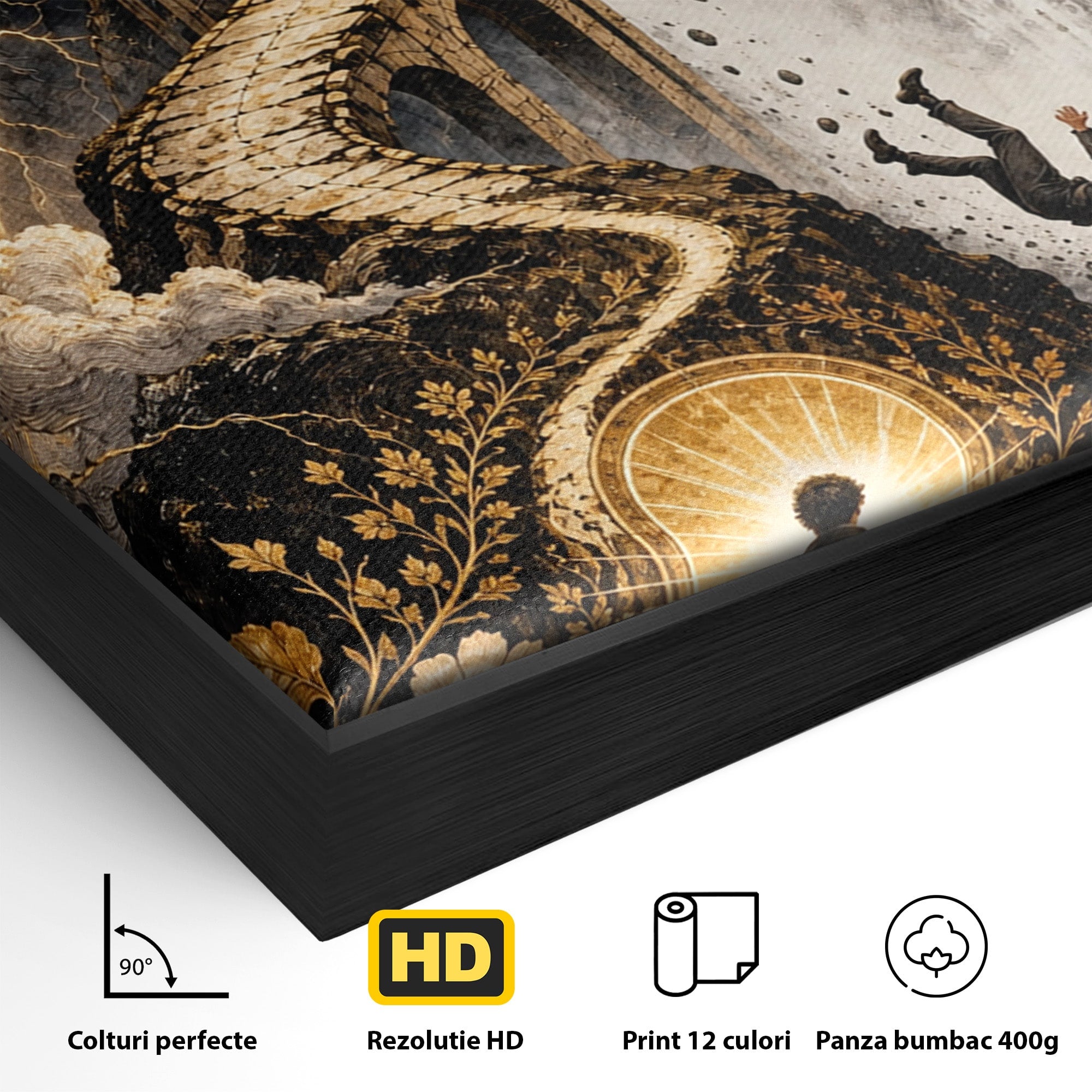 Tablou Canvas Premium LuxCanva® U1035, Drumul Spre Necunoscut, Peisaj, Pod, Calatorie, Fantezie, Living, Mister, Culori Vibrante