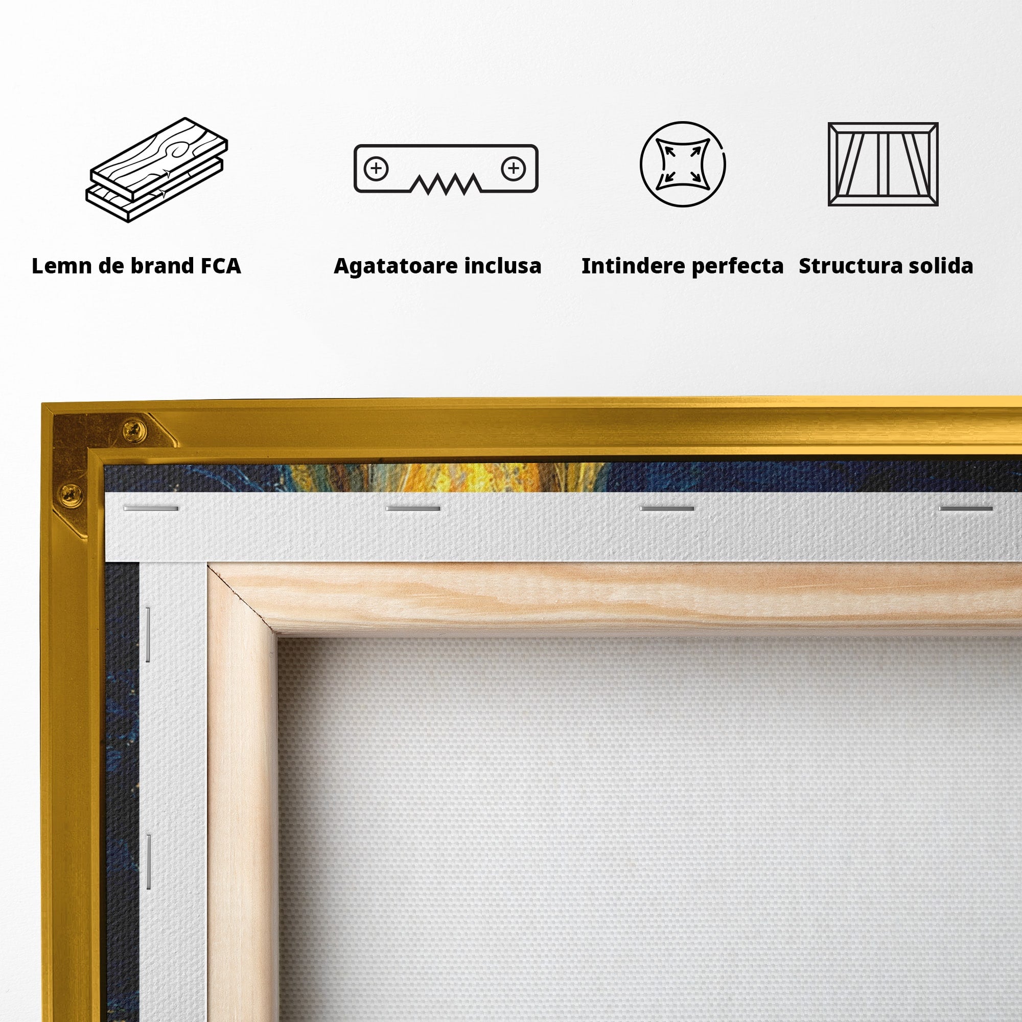 Tablou Canvas Premium LuxCanva® U1036, Fata Luminata, Reflexie, Noapte, Fata, Lumina, Dormitor, Culori Vibrante