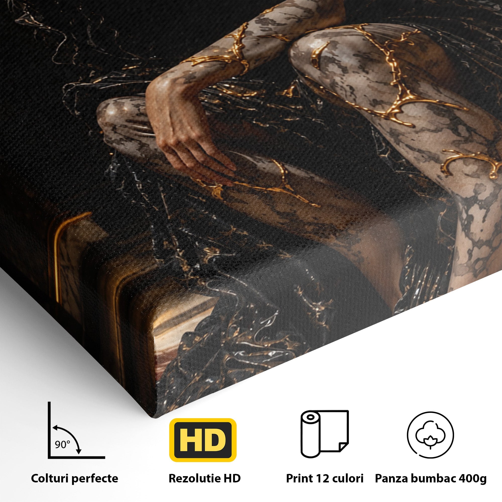 Tablou Canvas Premium LuxCanva® U1037, Regina Intunericului, Mistic, Putere,  Regina, Forta, Living, Culori Vibrante