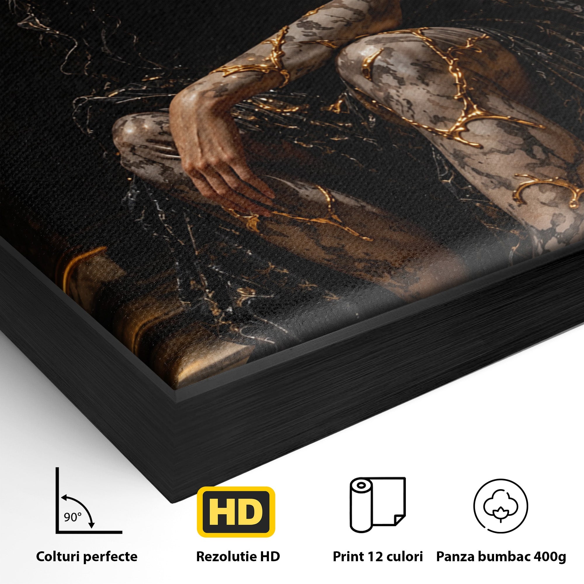 Tablou Canvas Premium LuxCanva® U1037, Regina Intunericului, Mistic, Putere,  Regina, Forta, Living, Culori Vibrante