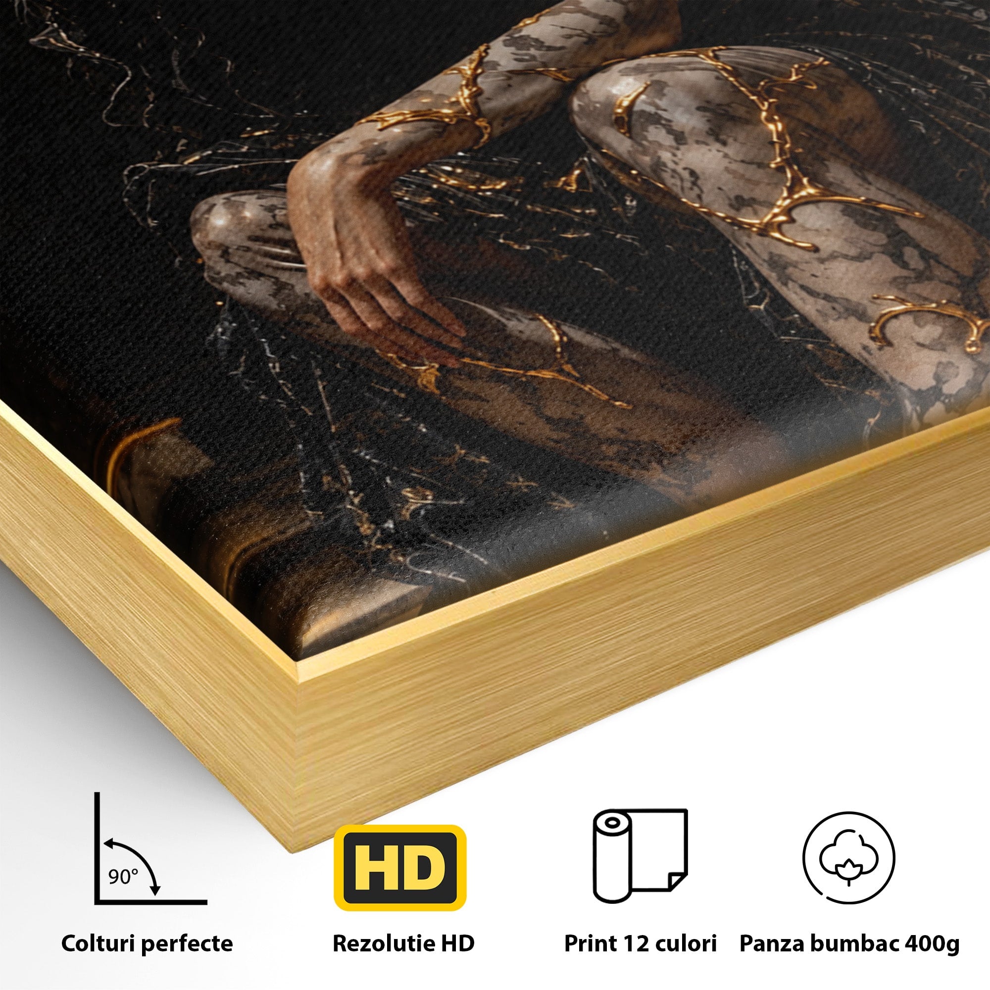 Tablou Canvas Premium LuxCanva® U1037, Regina Intunericului, Mistic, Putere,  Regina, Forta, Living, Culori Vibrante