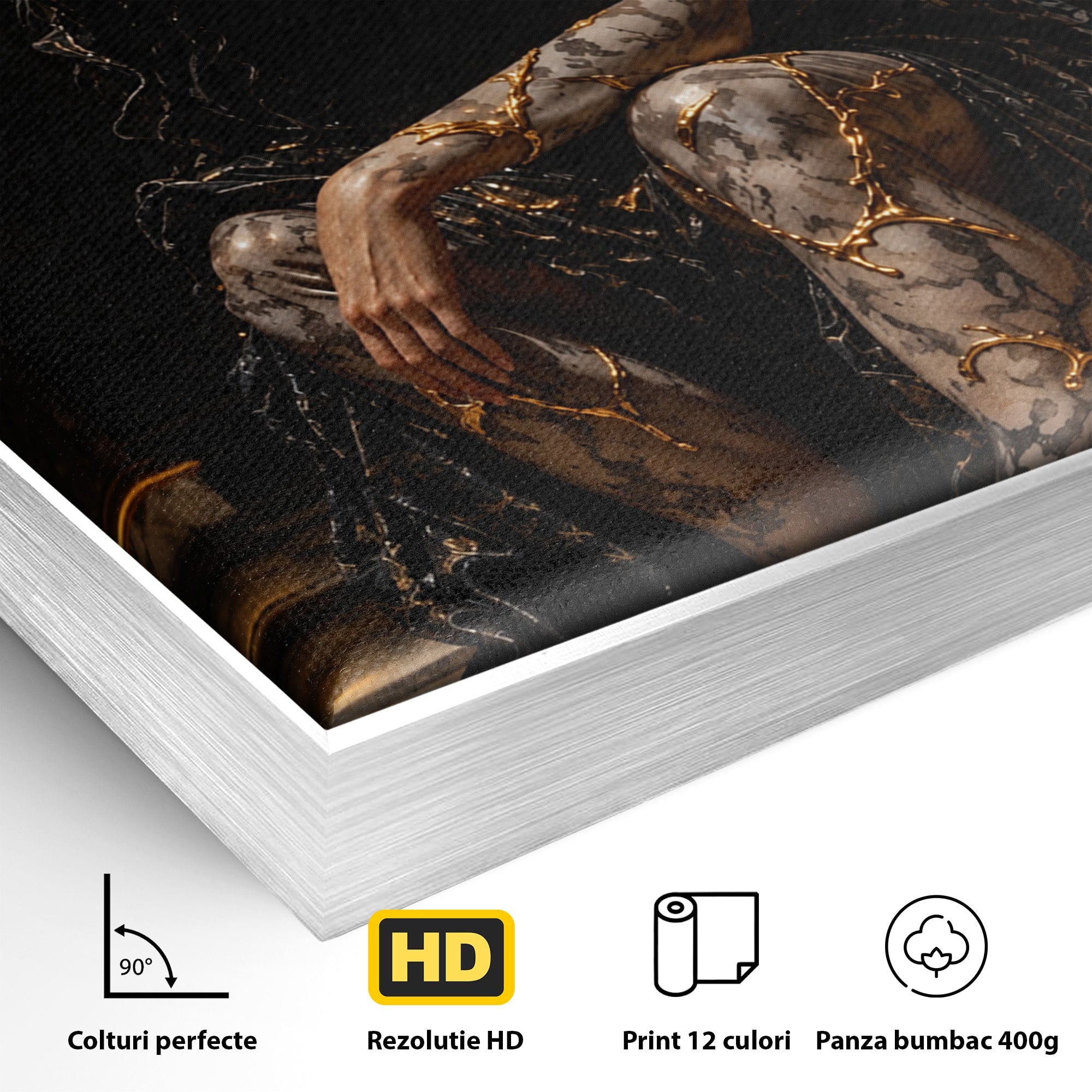 Tablou Canvas Premium LuxCanva® U1037, Regina Intunericului, Mistic, Putere,  Regina, Forta, Living, Culori Vibrante