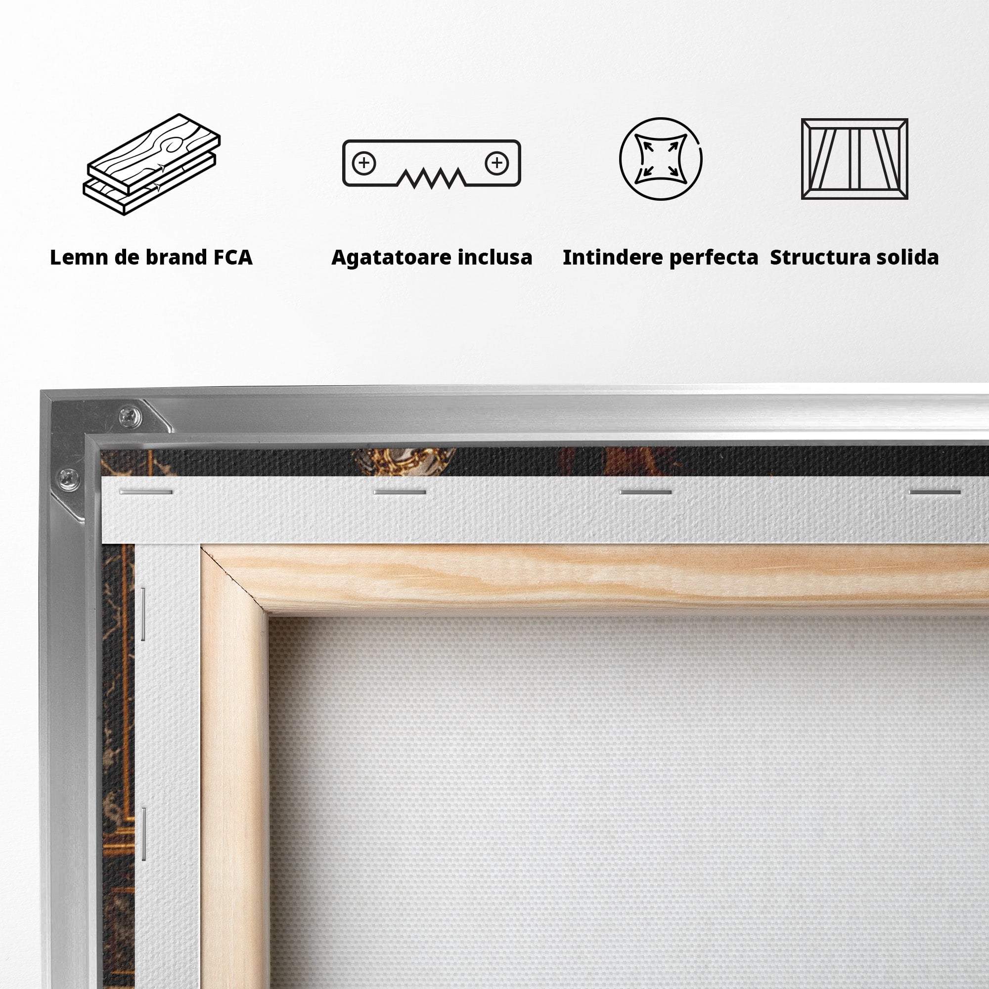 Tablou Canvas Premium LuxCanva® U1037, Regina Intunericului, Mistic, Putere,  Regina, Forta, Living, Culori Vibrante