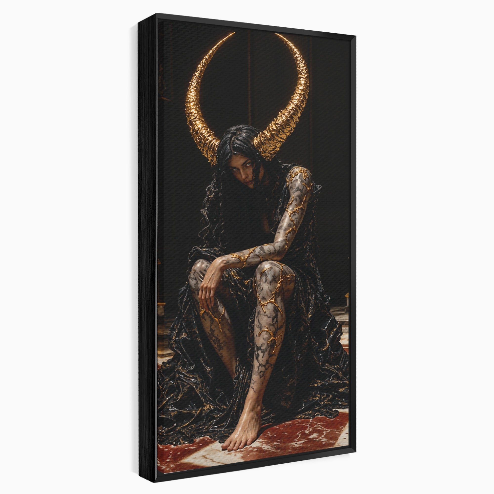 Tablou Canvas Premium LuxCanva® U1037, Regina Intunericului, Mistic, Putere,  Regina, Forta, Living, Culori Vibrante