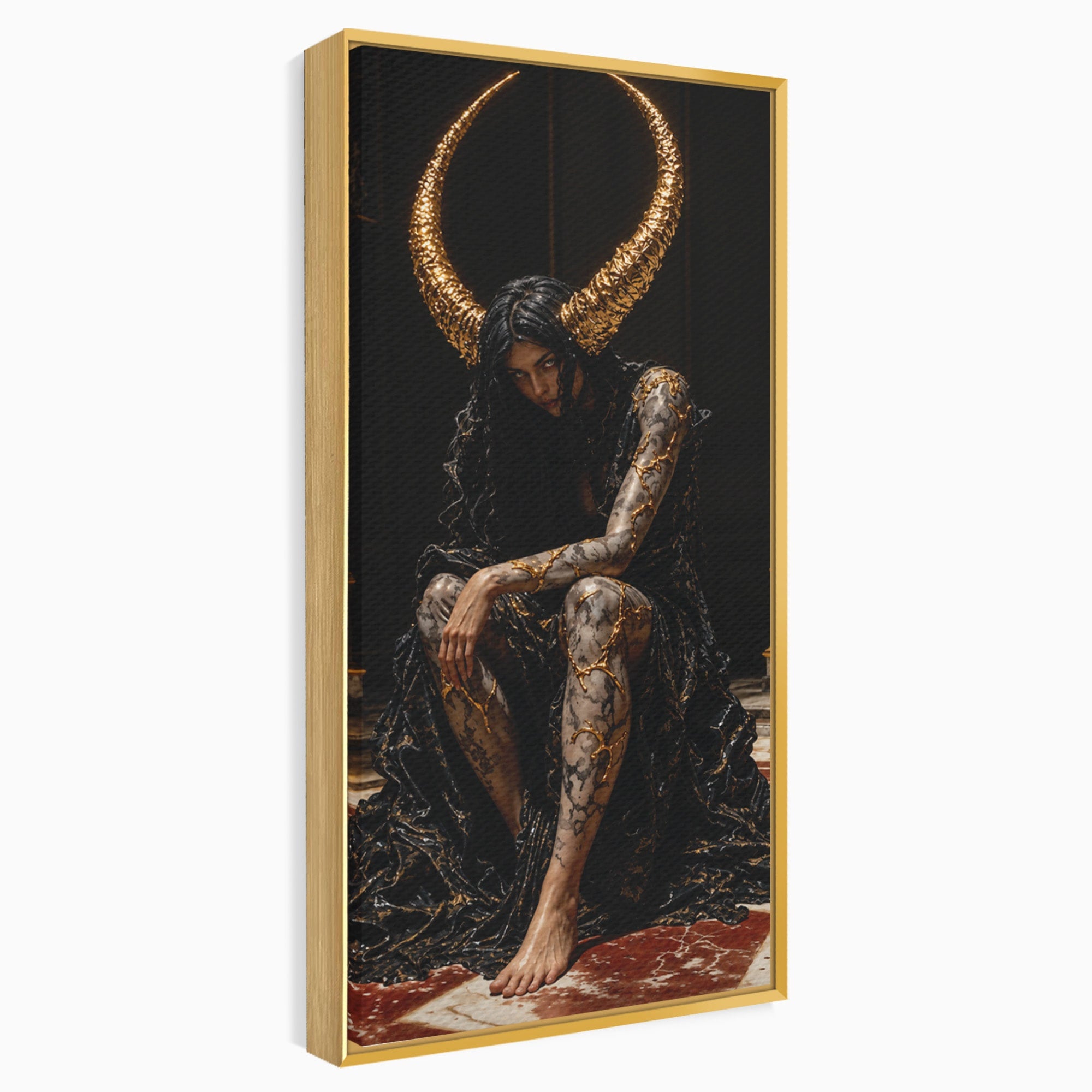 Tablou Canvas Premium LuxCanva® U1037, Regina Intunericului, Mistic, Putere,  Regina, Forta, Living, Culori Vibrante