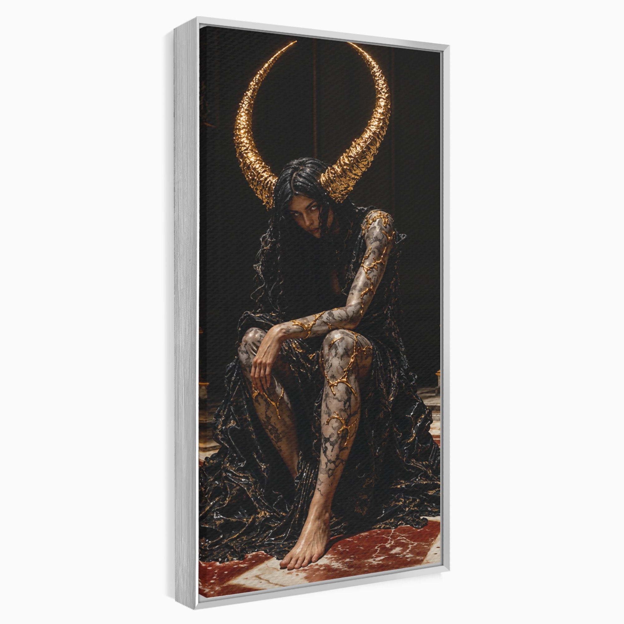 Tablou Canvas Premium LuxCanva® U1037, Regina Intunericului, Mistic, Putere,  Regina, Forta, Living, Culori Vibrante