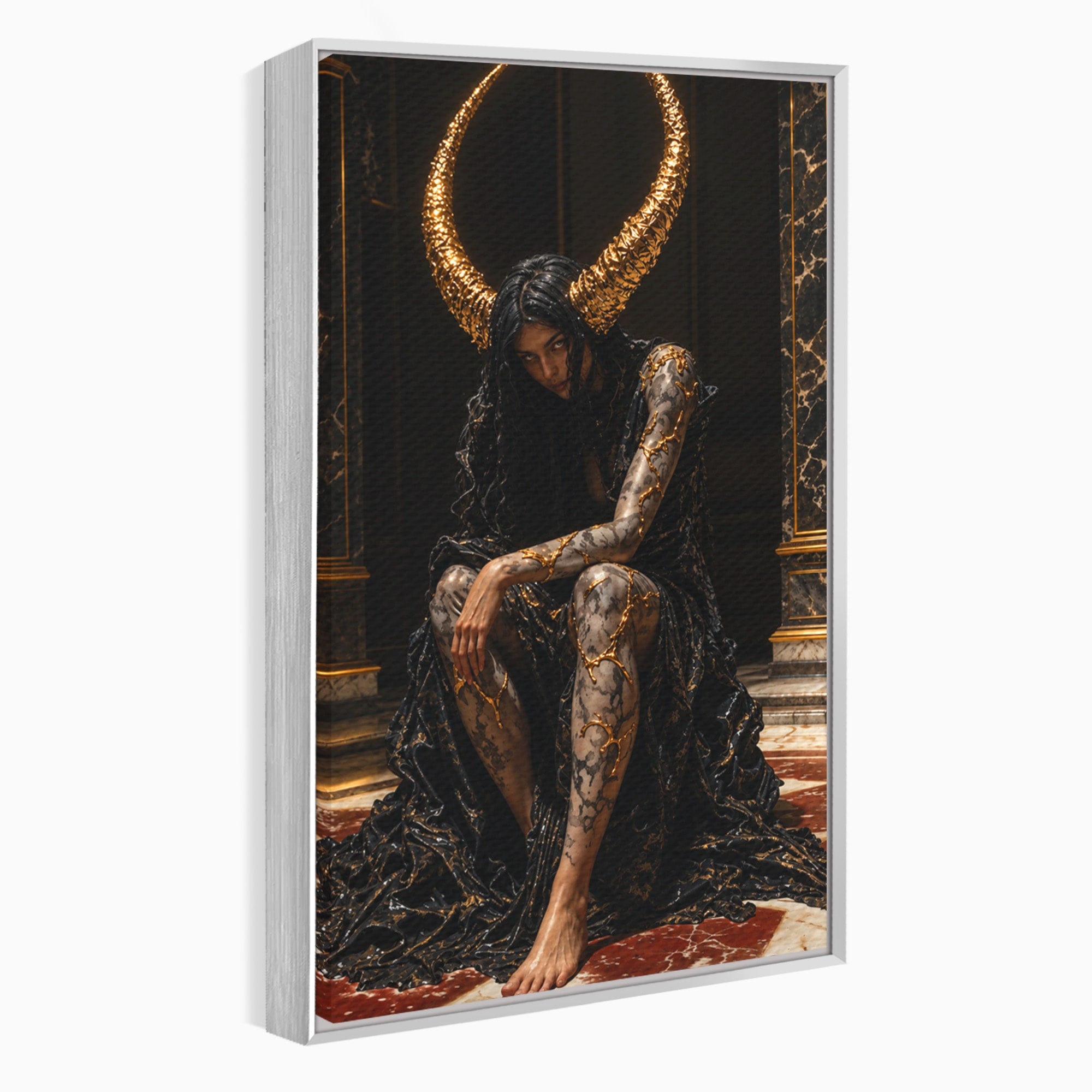 Tablou Canvas Premium LuxCanva® U1037, Regina Intunericului, Mistic, Putere,  Regina, Forta, Living, Culori Vibrante