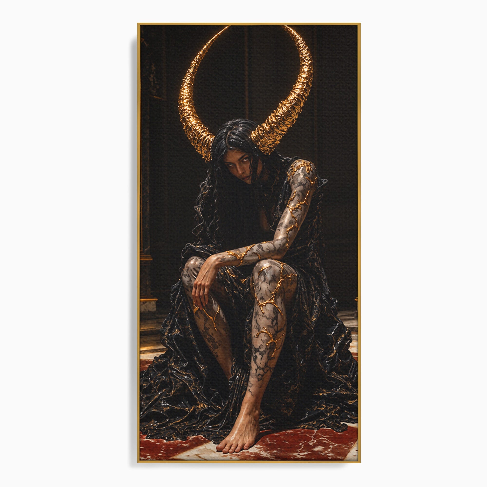 Tablou Canvas Premium LuxCanva® U1037, Regina Intunericului, Mistic, Putere,  Regina, Forta, Living, Culori Vibrante