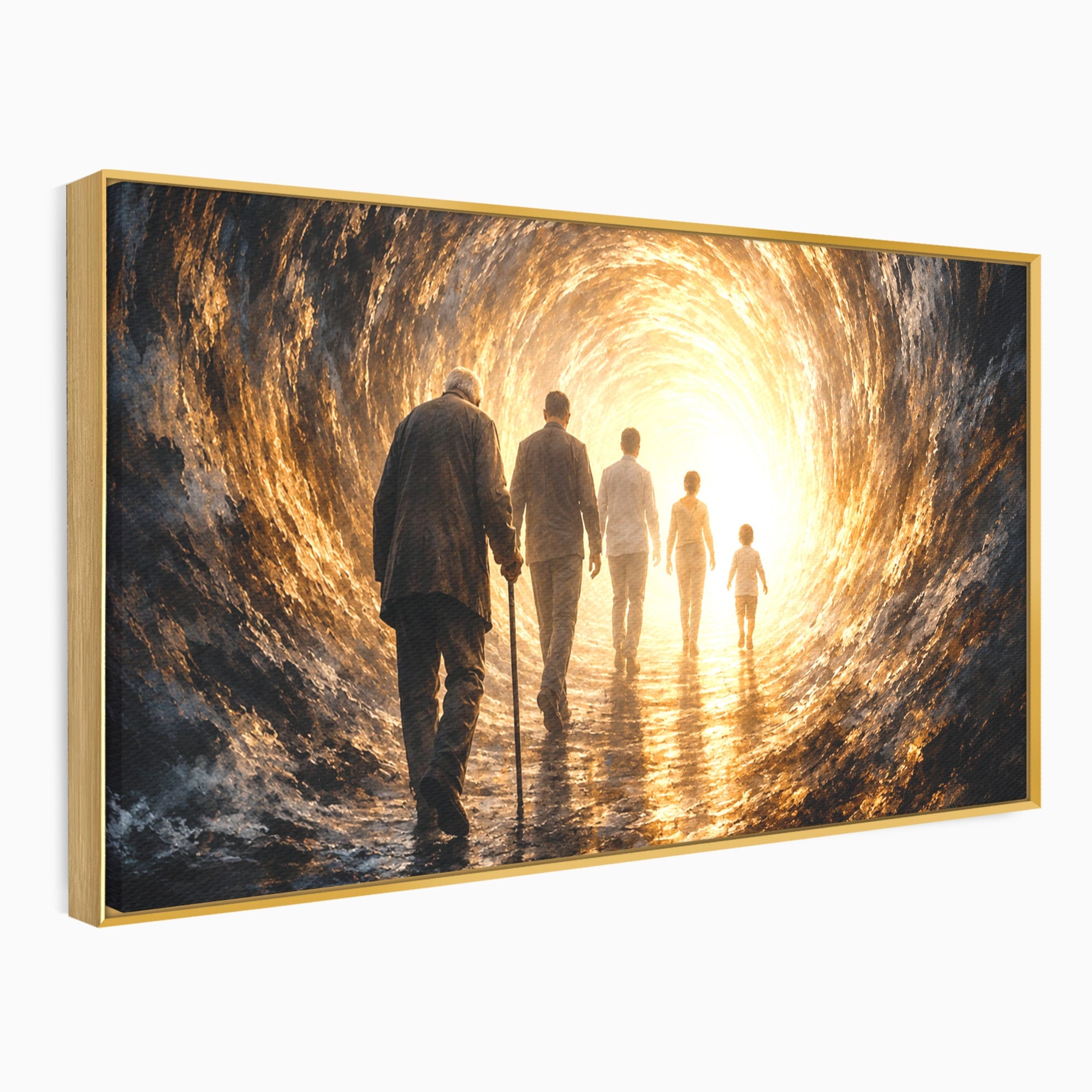Tablou Canvas Premium LuxCanva® U1038, Calatoria Vietii, Tunel, Lumina, Familie, Viata, Reflectie, Living, Dormitor, Culori Vibrante