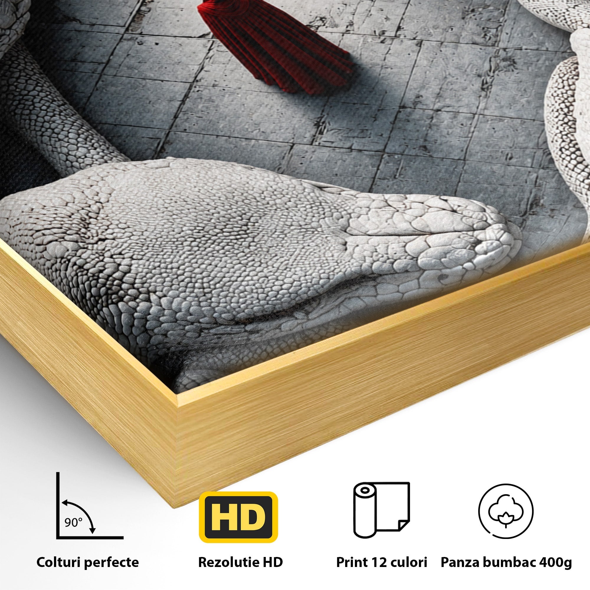 Tablou Canvas Premium LuxCanva® U1043, Misterul Serpilor Uriasi, Figura Umana, Fantazie, Serpi, Mister, Dormitor, Culori Vibrante