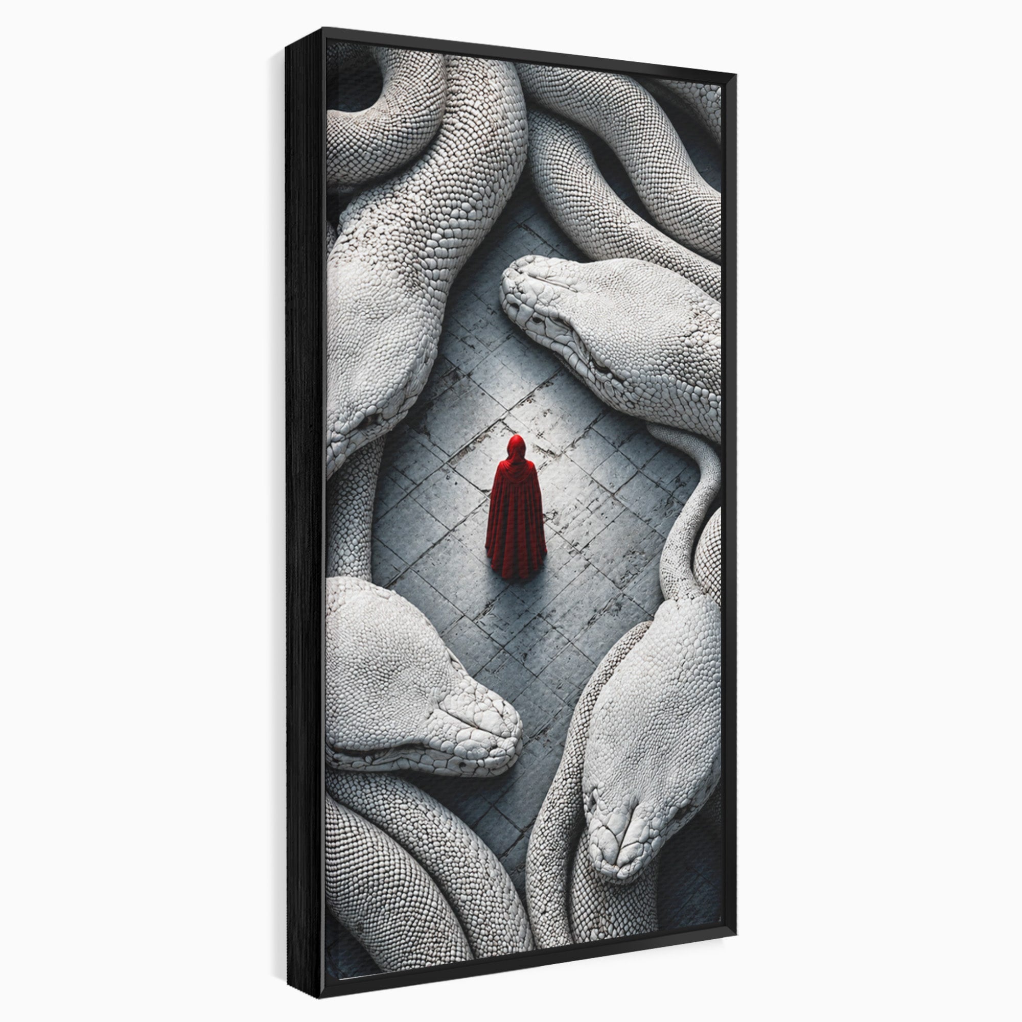 Tablou Canvas Premium LuxCanva® U1043, Misterul Serpilor Uriasi, Figura Umana, Fantazie, Serpi, Mister, Dormitor, Culori Vibrante
