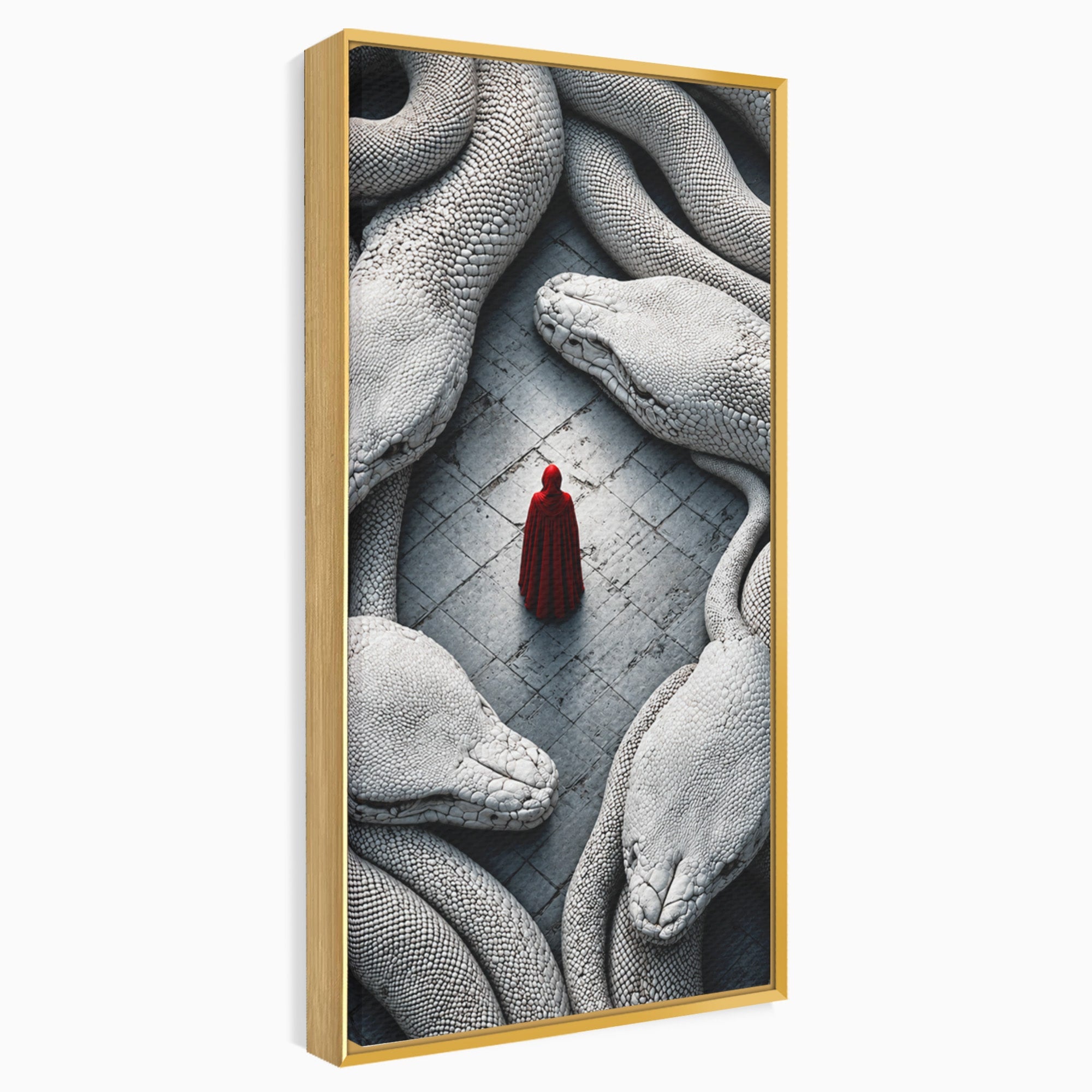 Tablou Canvas Premium LuxCanva® U1043, Misterul Serpilor Uriasi, Figura Umana, Fantazie, Serpi, Mister, Dormitor, Culori Vibrante