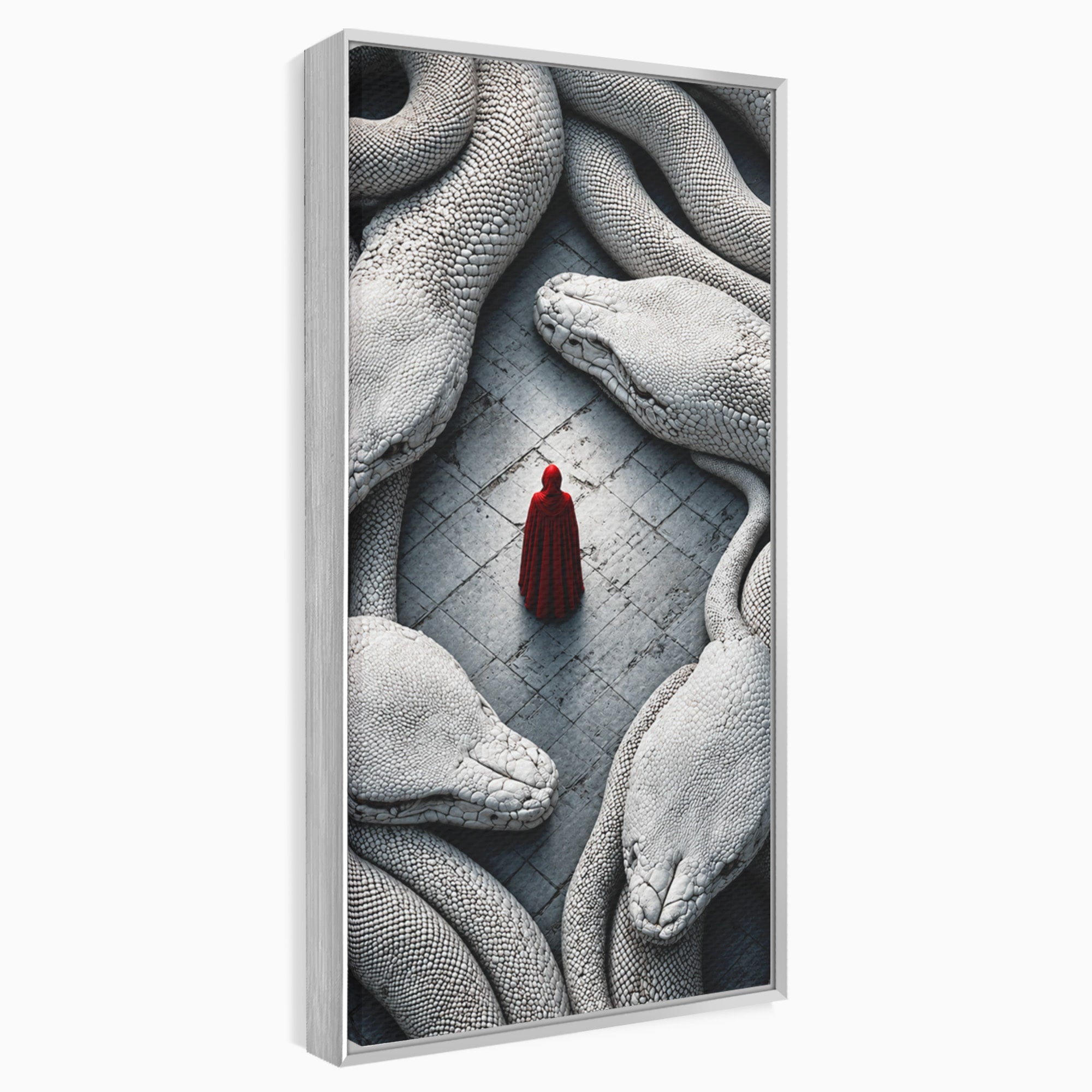 Tablou Canvas Premium LuxCanva® U1043, Misterul Serpilor Uriasi, Figura Umana, Fantazie, Serpi, Mister, Dormitor, Culori Vibrante