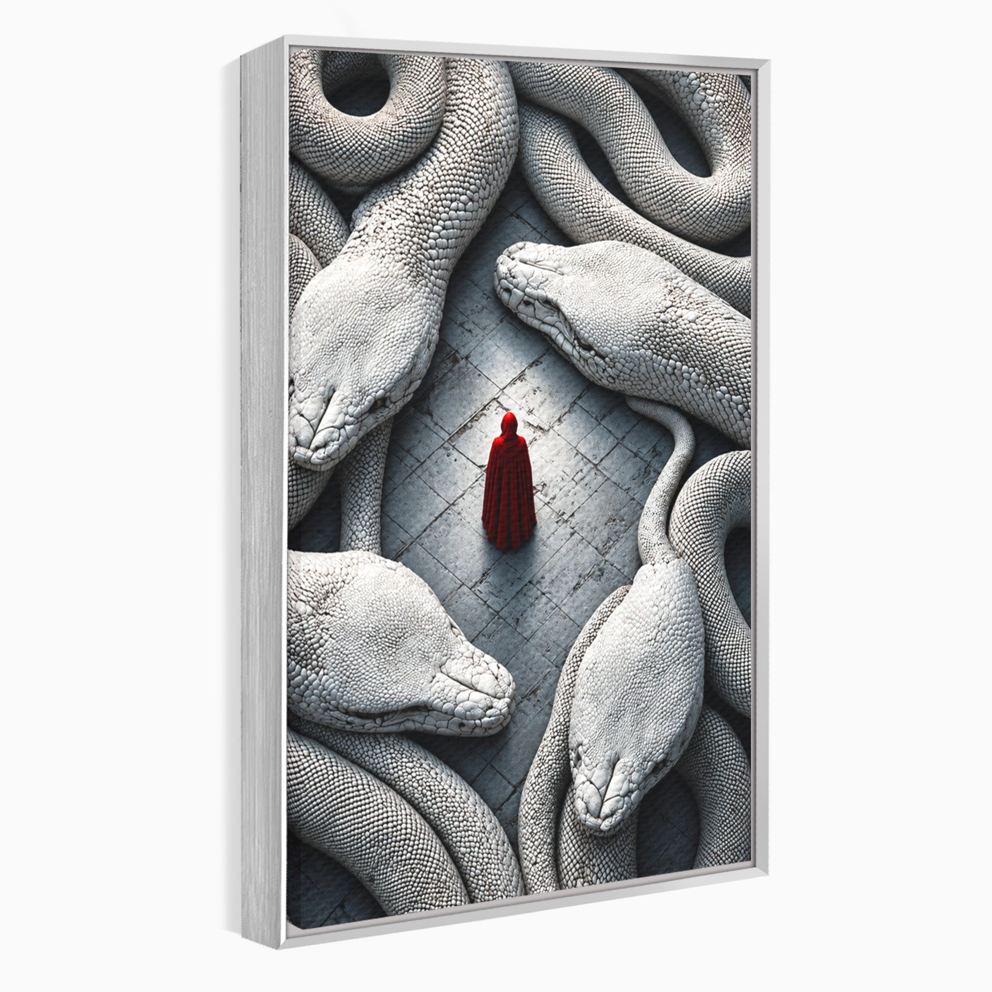 Tablou Canvas Premium LuxCanva® U1043, Misterul Serpilor Uriasi, Figura Umana, Fantazie, Serpi, Mister, Dormitor, Culori Vibrante