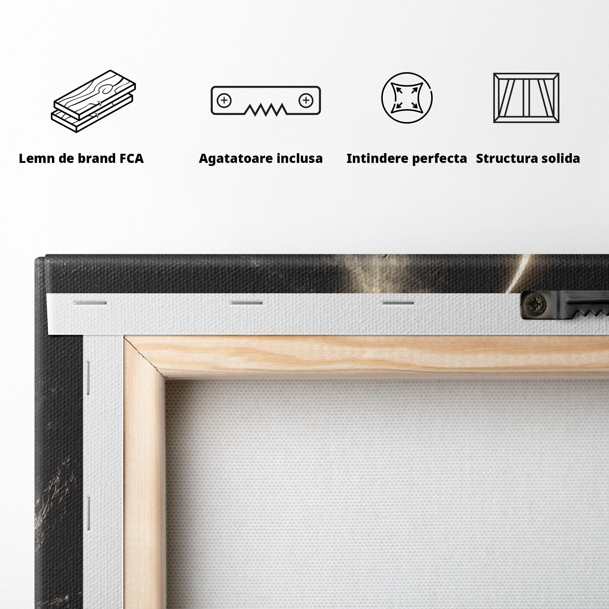 Tablou Canvas Premium LuxCanva® U1046, Misterul Lunii Rosii, Peisaj Nocturn, Fantezie, Luna, Mister, Living, Dormitor, Culori Vibrante