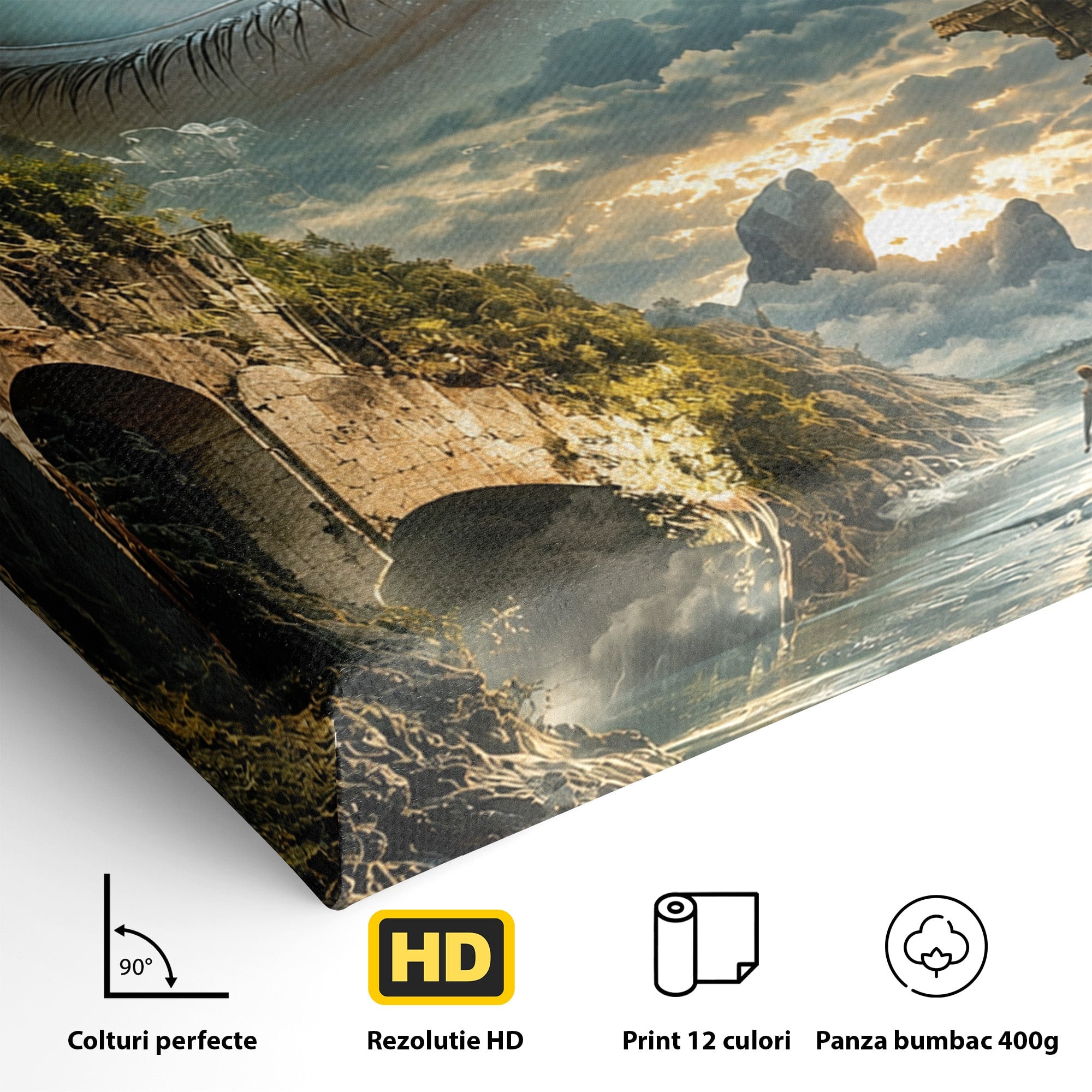 Tablou Canvas Premium LuxCanva® U1050, Privirea Magica, Peisaj, Fantezie, Mister, Privire, Living, Culori Vibrante