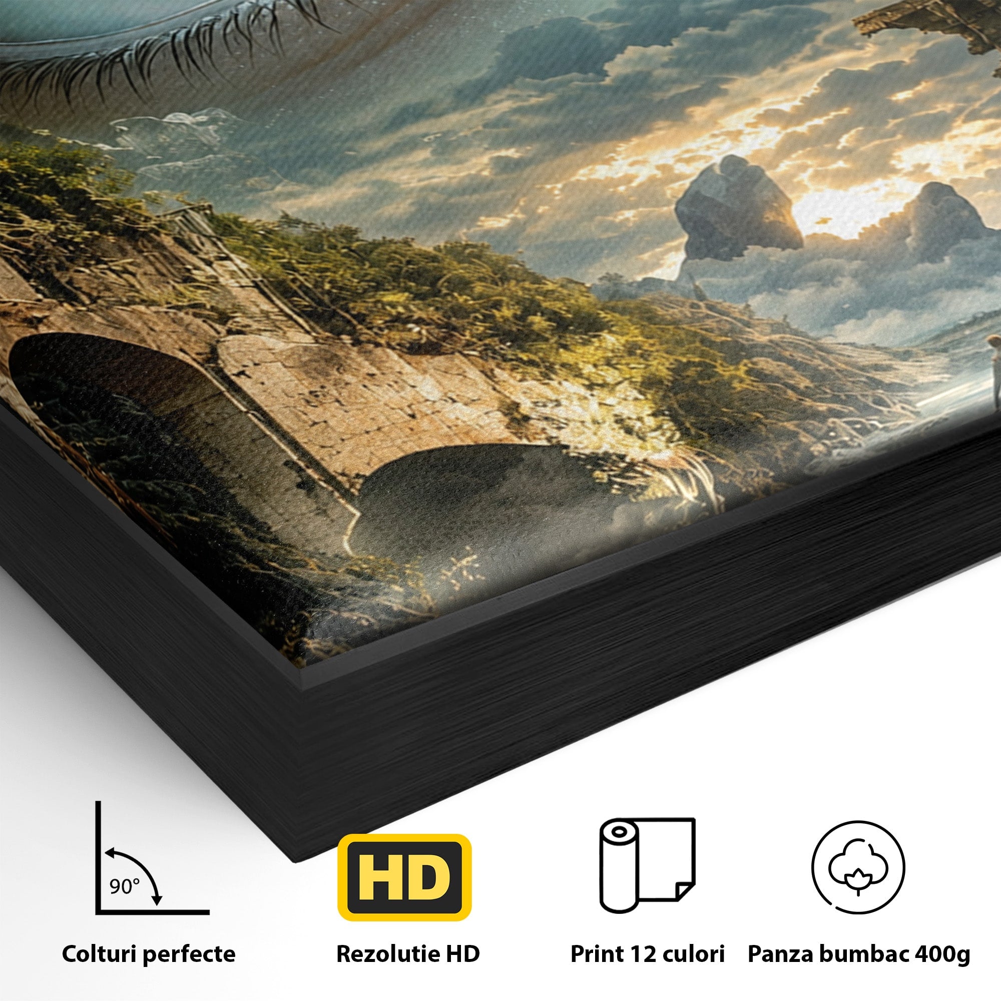 Tablou Canvas Premium LuxCanva® U1050, Privirea Magica, Peisaj, Fantezie, Mister, Privire, Living, Culori Vibrante