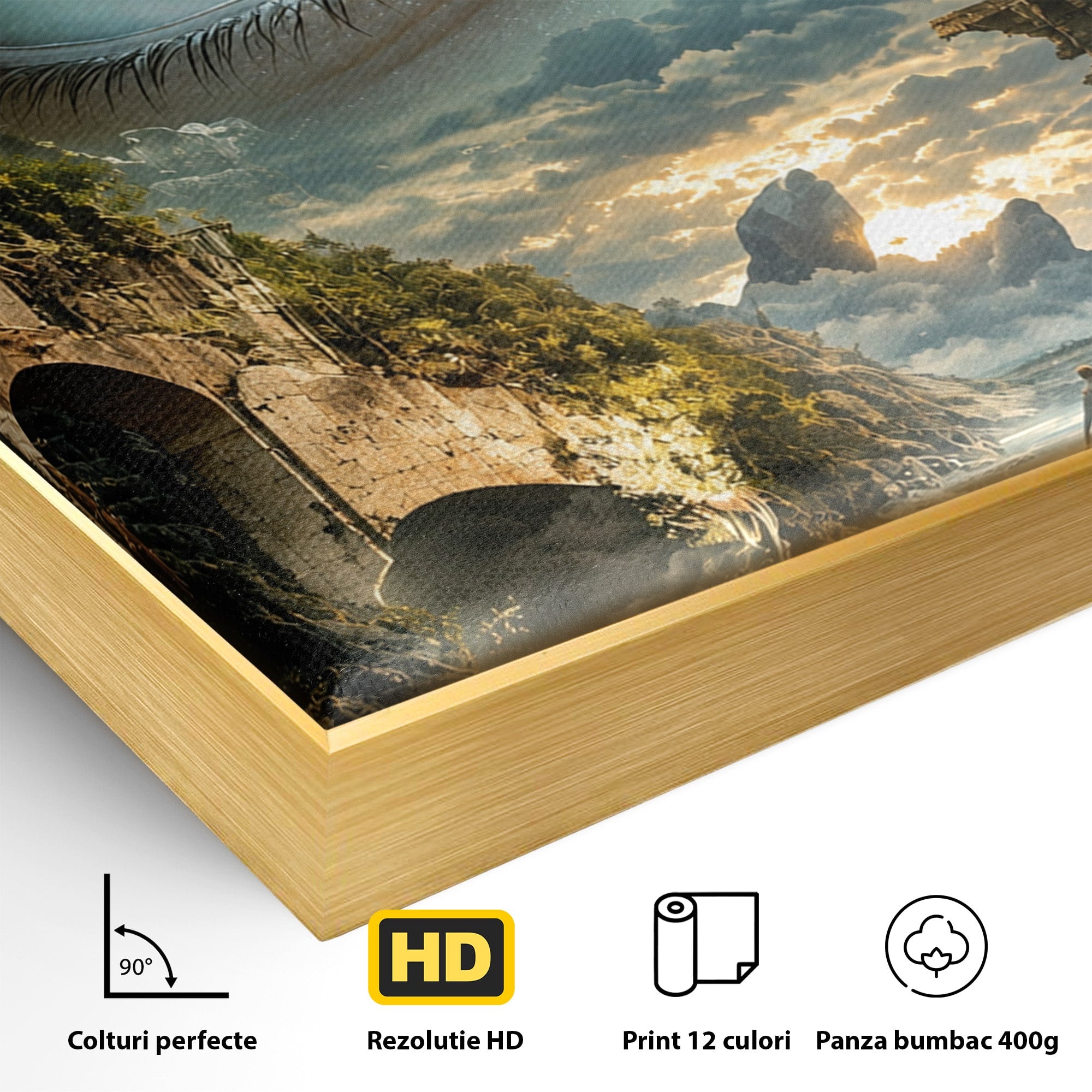 Tablou Canvas Premium LuxCanva® U1050, Privirea Magica, Peisaj, Fantezie, Mister, Privire, Living, Culori Vibrante
