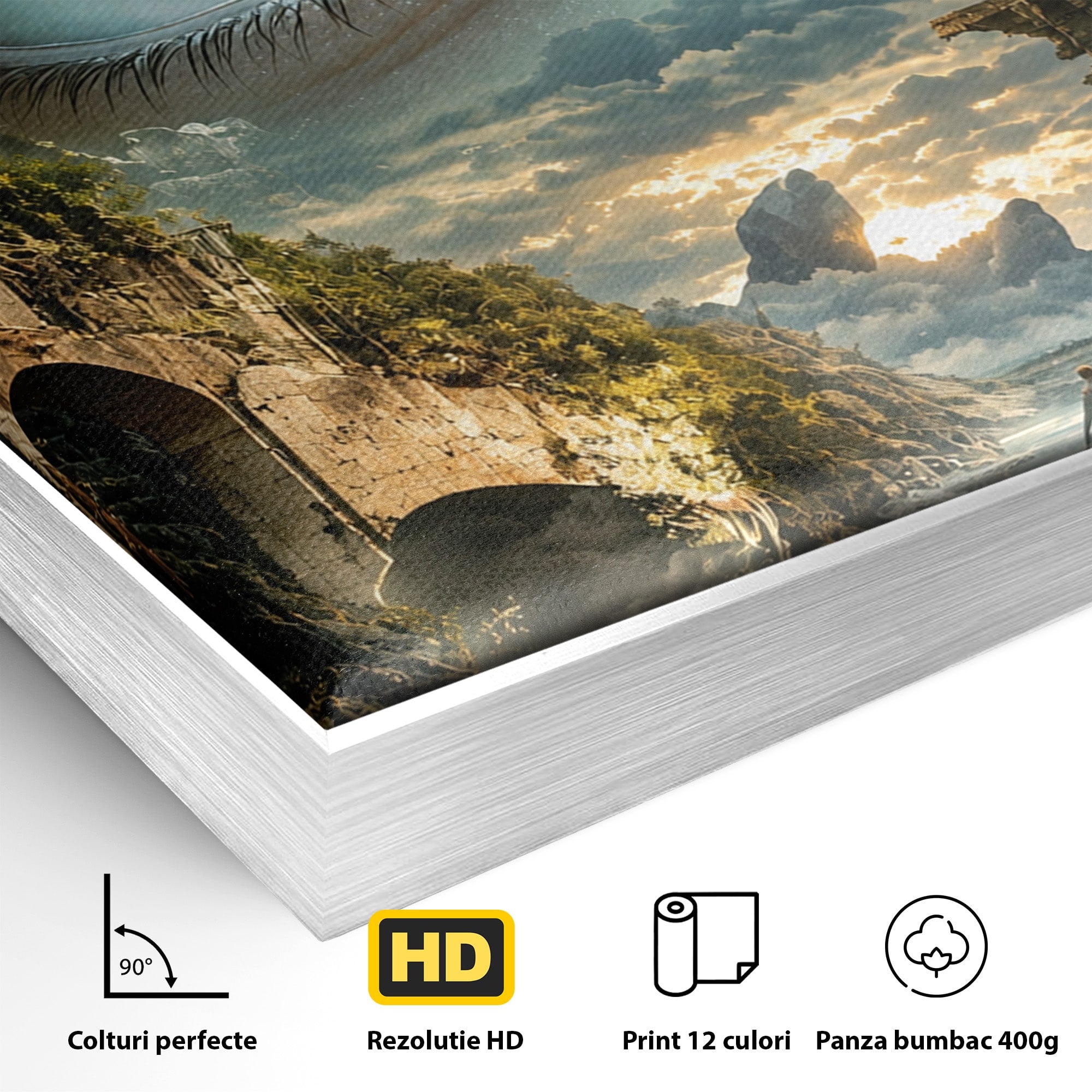 Tablou Canvas Premium LuxCanva® U1050, Privirea Magica, Peisaj, Fantezie, Mister, Privire, Living, Culori Vibrante