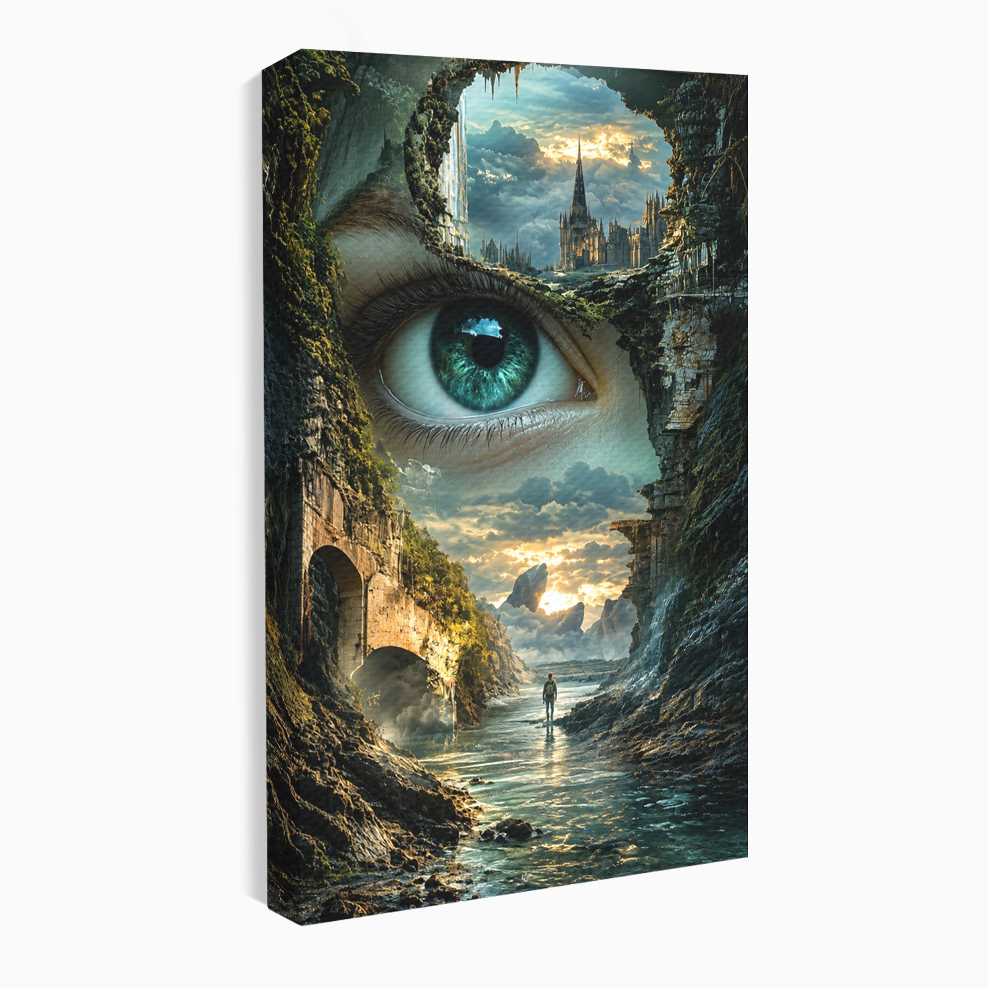 Tablou Canvas Premium LuxCanva® U1050, Privirea Magica, Peisaj, Fantezie, Mister, Privire, Living, Culori Vibrante
