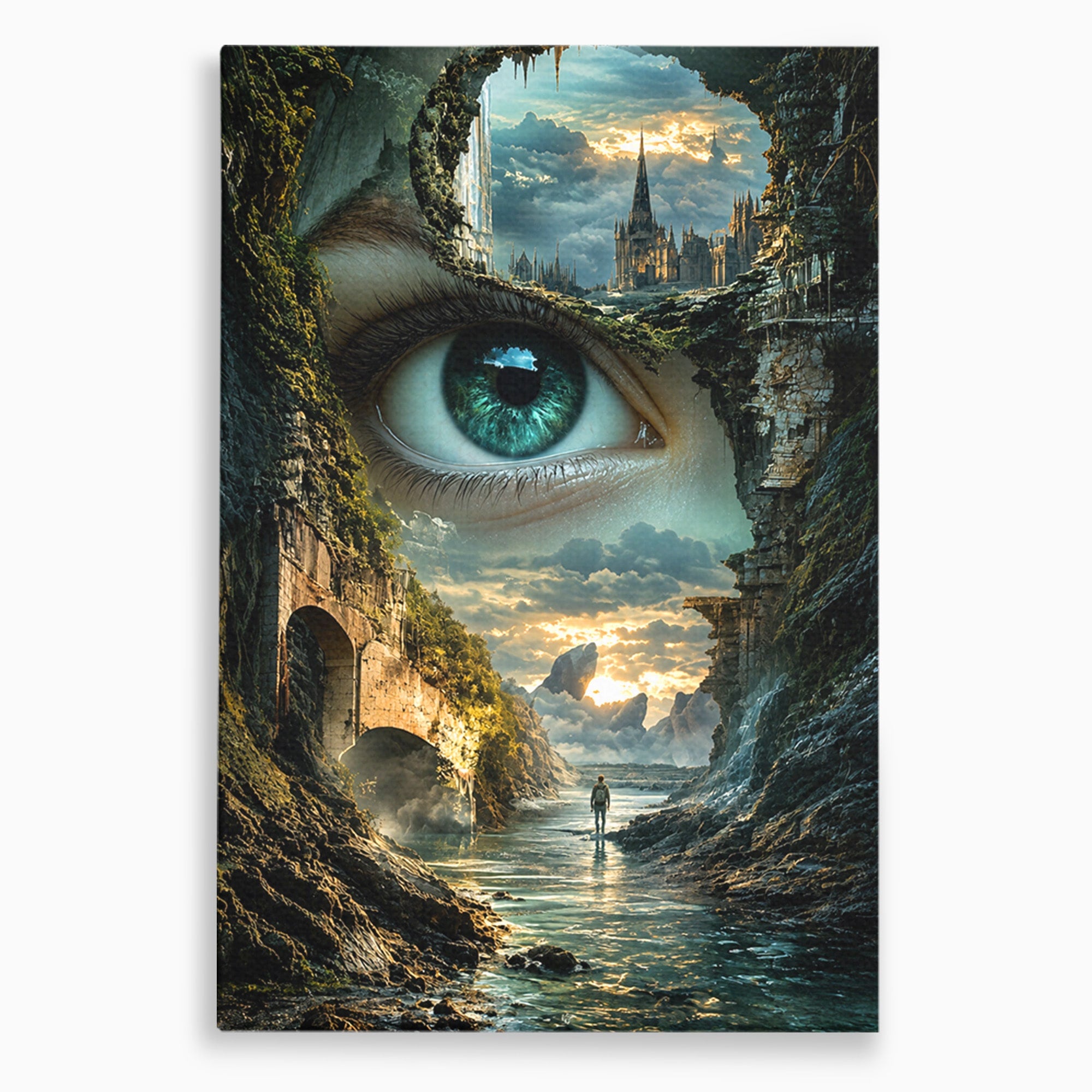 Tablou Canvas Premium LuxCanva® U1050, Privirea Magica, Peisaj, Fantezie, Mister, Privire, Living, Culori Vibrante