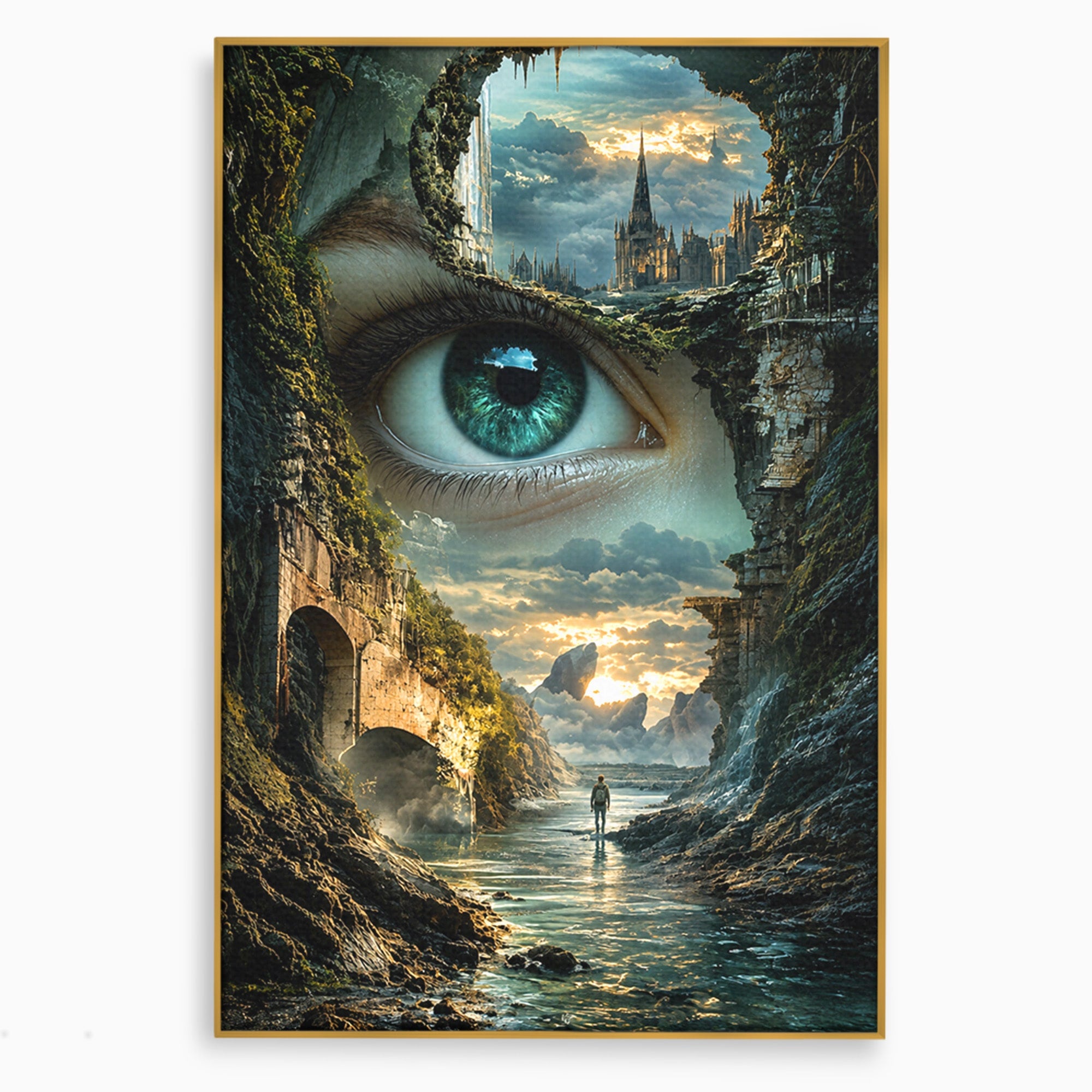 Tablou Canvas Premium LuxCanva® U1050, Privirea Magica, Peisaj, Fantezie, Mister, Privire, Living, Culori Vibrante