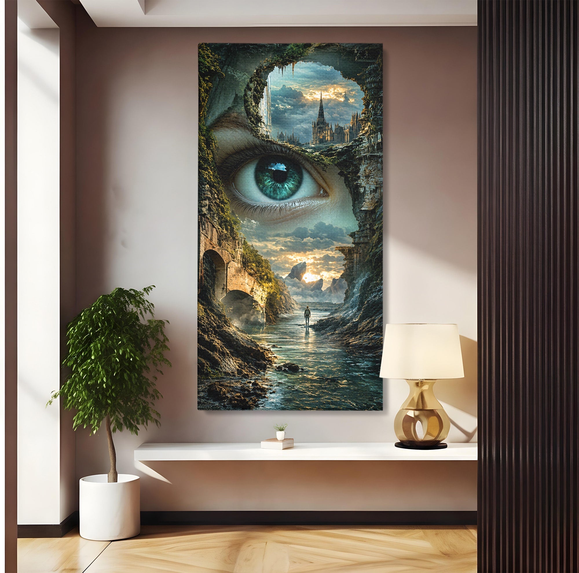 Tablou Canvas Premium LuxCanva® U1050, Privirea Magica, Peisaj, Fantezie, Mister, Privire, Living, Culori Vibrante