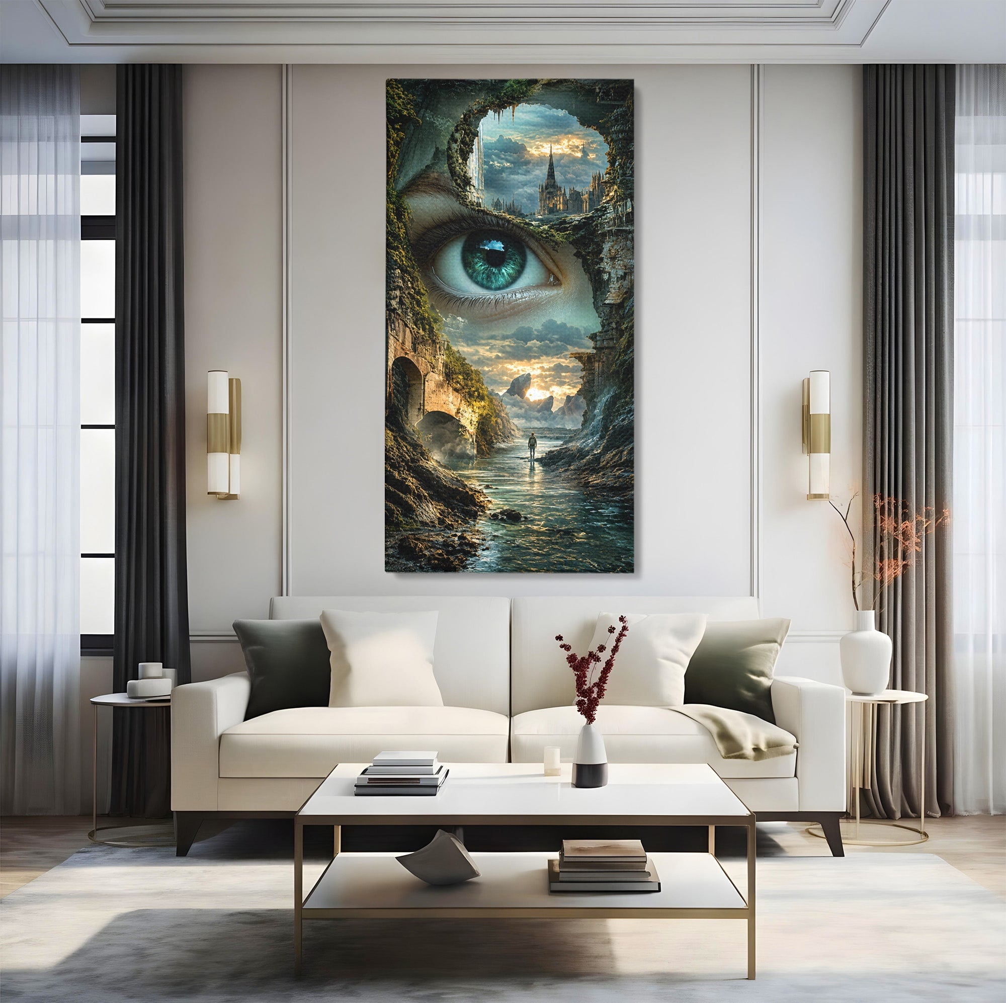 Tablou Canvas Premium LuxCanva® U1050, Privirea Magica, Peisaj, Fantezie, Mister, Privire, Living, Culori Vibrante