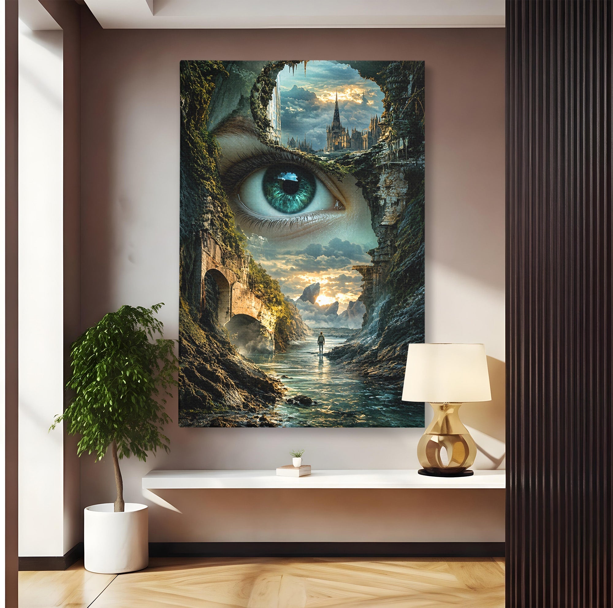 Tablou Canvas Premium LuxCanva® U1050, Privirea Magica, Peisaj, Fantezie, Mister, Privire, Living, Culori Vibrante