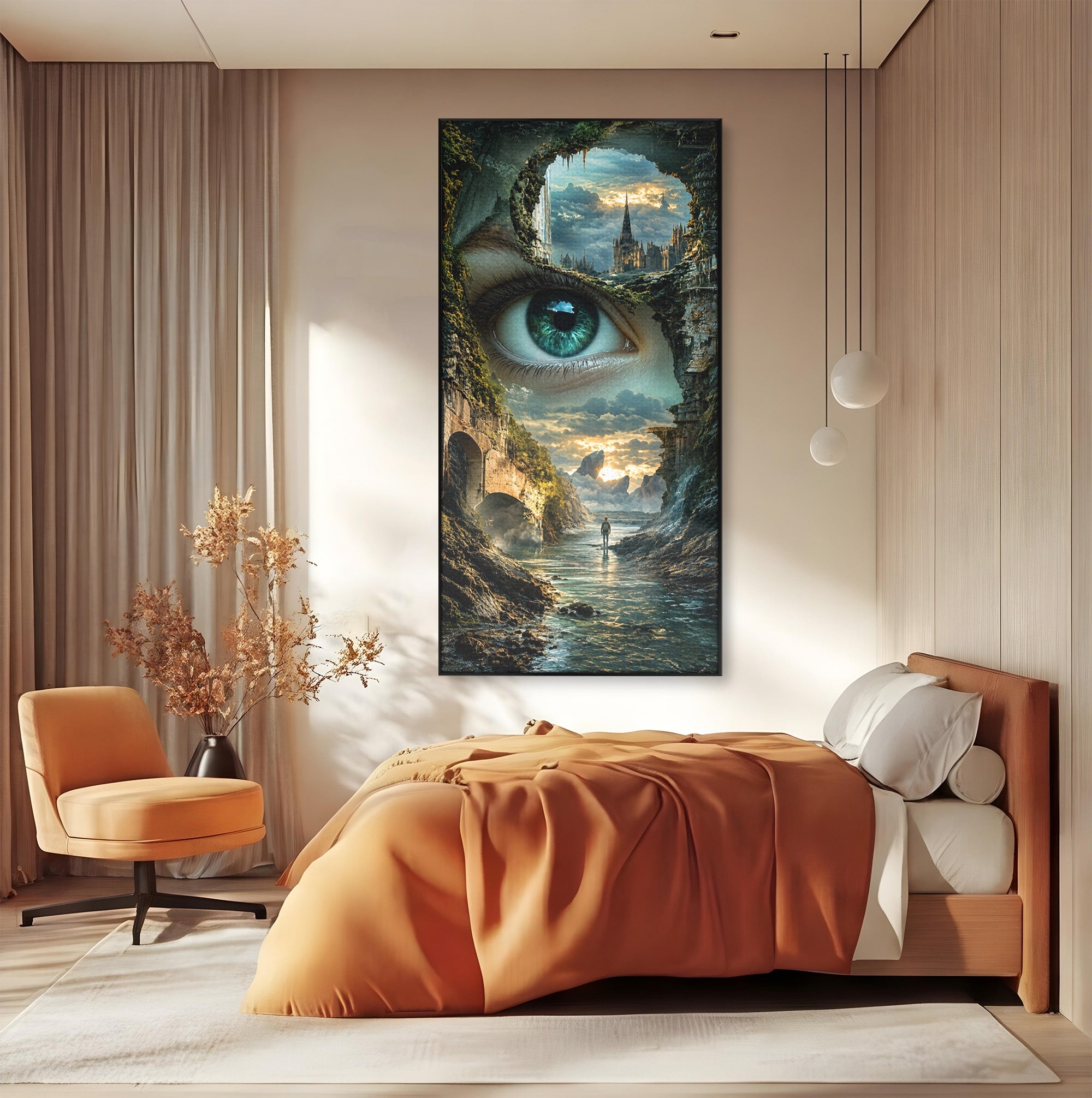 Tablou Canvas Premium LuxCanva® U1050, Privirea Magica, Peisaj, Fantezie, Mister, Privire, Living, Culori Vibrante