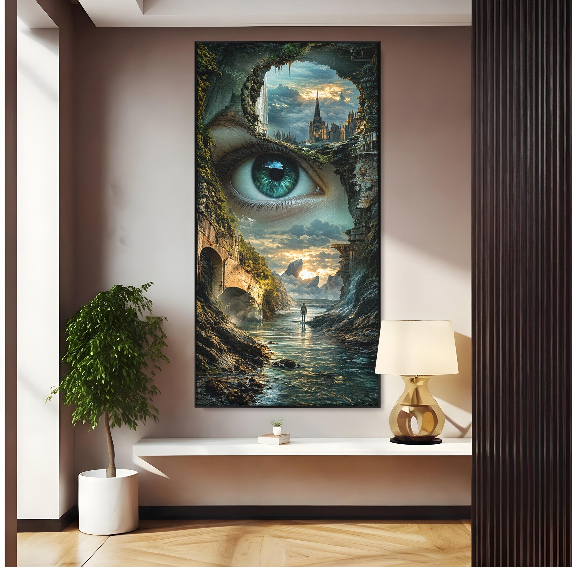 Tablou Canvas Premium LuxCanva® U1050, Privirea Magica, Peisaj, Fantezie, Mister, Privire, Living, Culori Vibrante