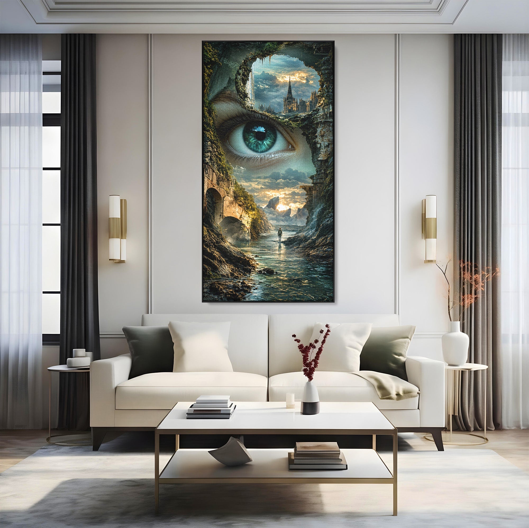 Tablou Canvas Premium LuxCanva® U1050, Privirea Magica, Peisaj, Fantezie, Mister, Privire, Living, Culori Vibrante