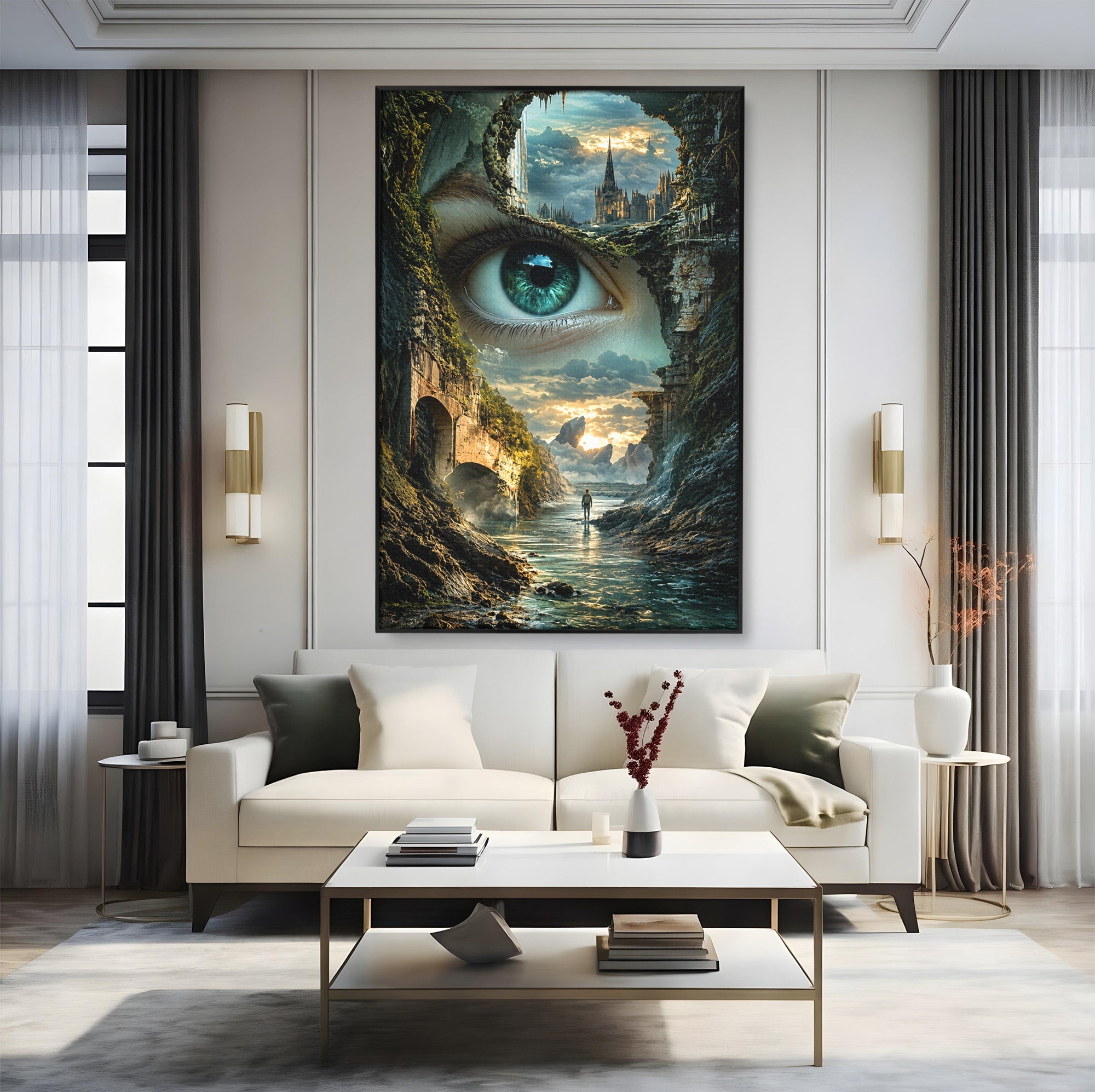Tablou Canvas Premium LuxCanva® U1050, Privirea Magica, Peisaj, Fantezie, Mister, Privire, Living, Culori Vibrante