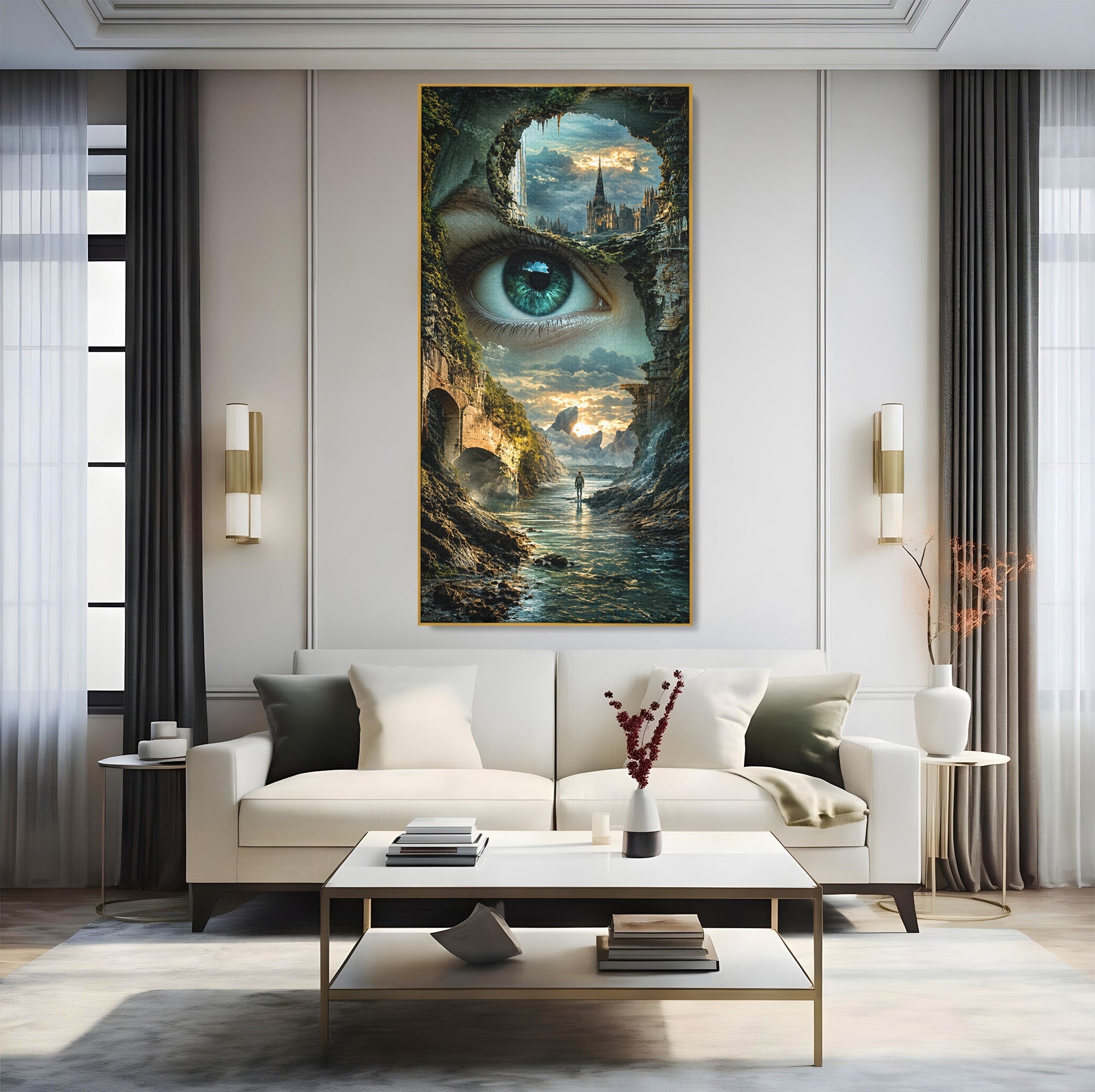 Tablou Canvas Premium LuxCanva® U1050, Privirea Magica, Peisaj, Fantezie, Mister, Privire, Living, Culori Vibrante