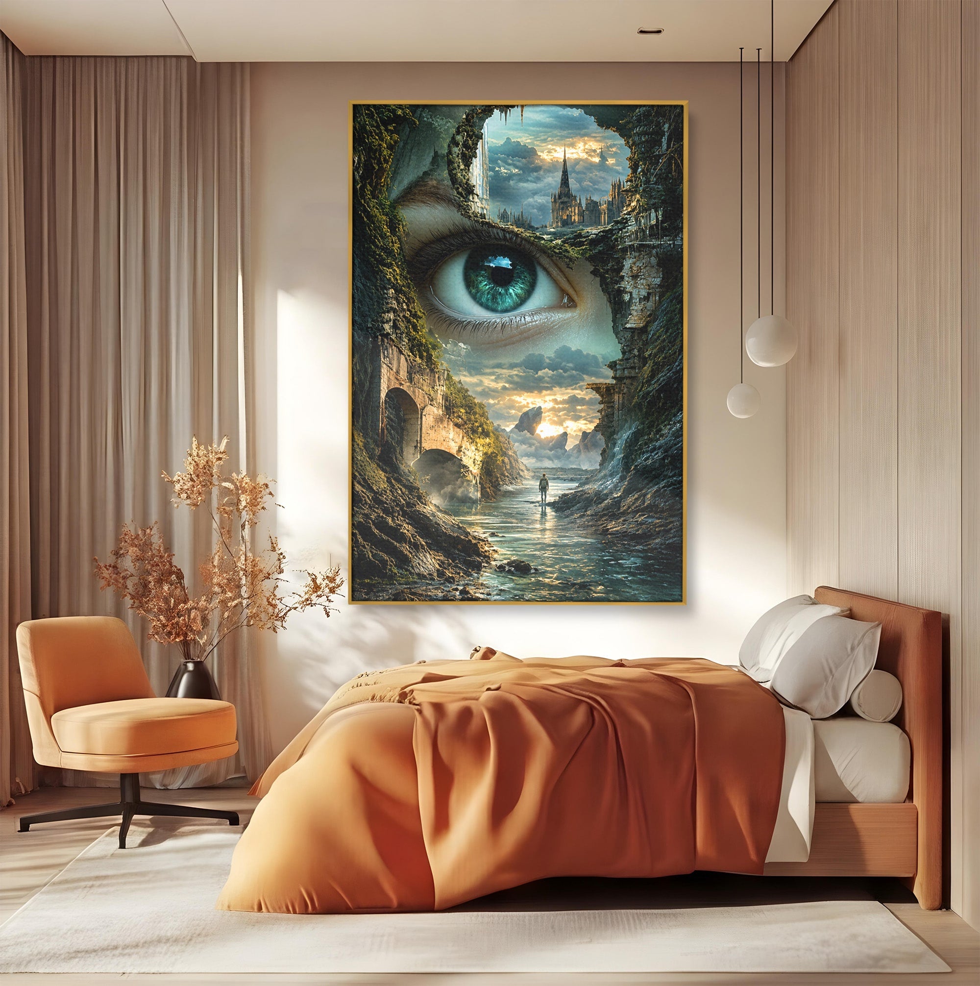 Tablou Canvas Premium LuxCanva® U1050, Privirea Magica, Peisaj, Fantezie, Mister, Privire, Living, Culori Vibrante