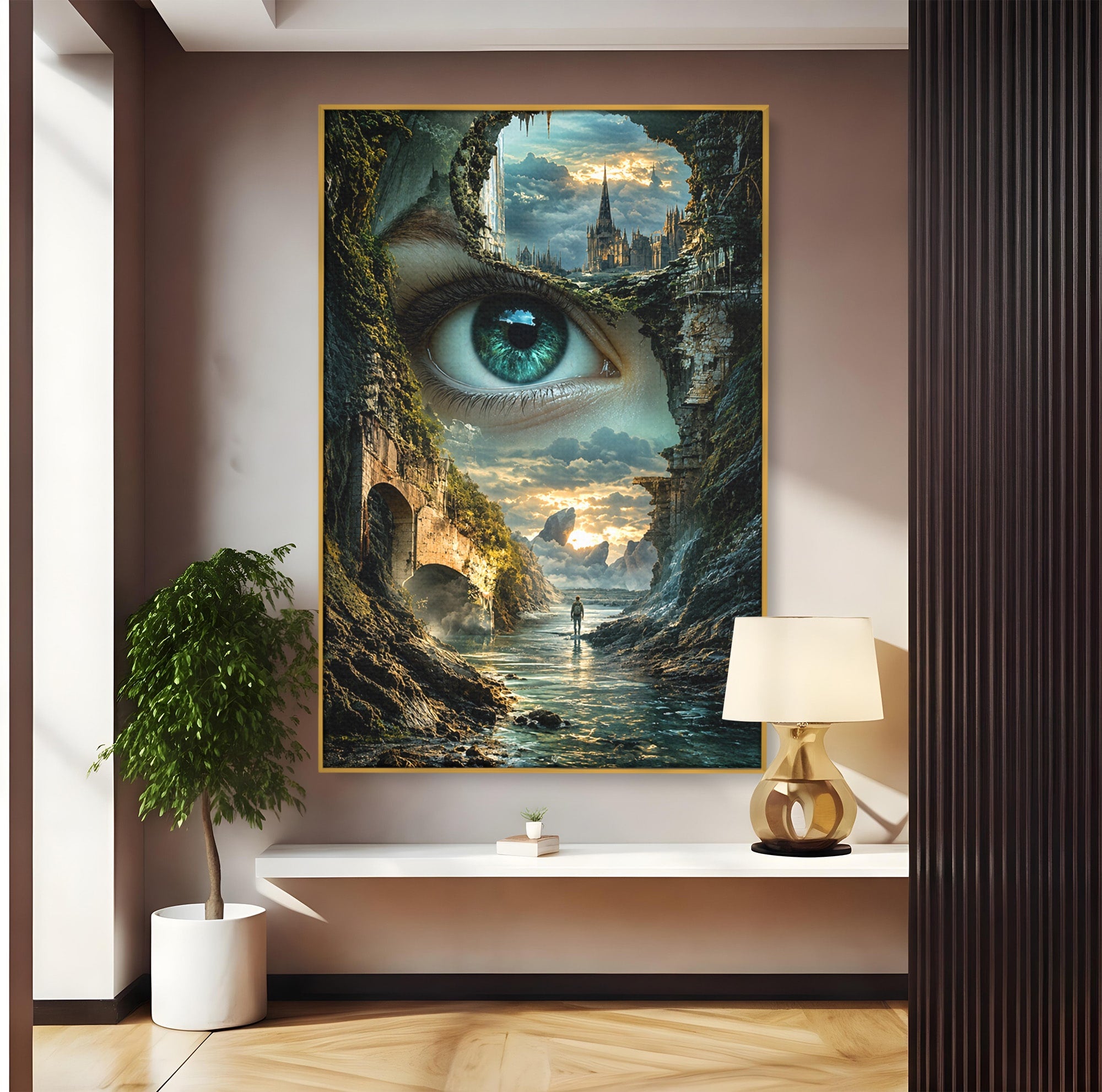 Tablou Canvas Premium LuxCanva® U1050, Privirea Magica, Peisaj, Fantezie, Mister, Privire, Living, Culori Vibrante