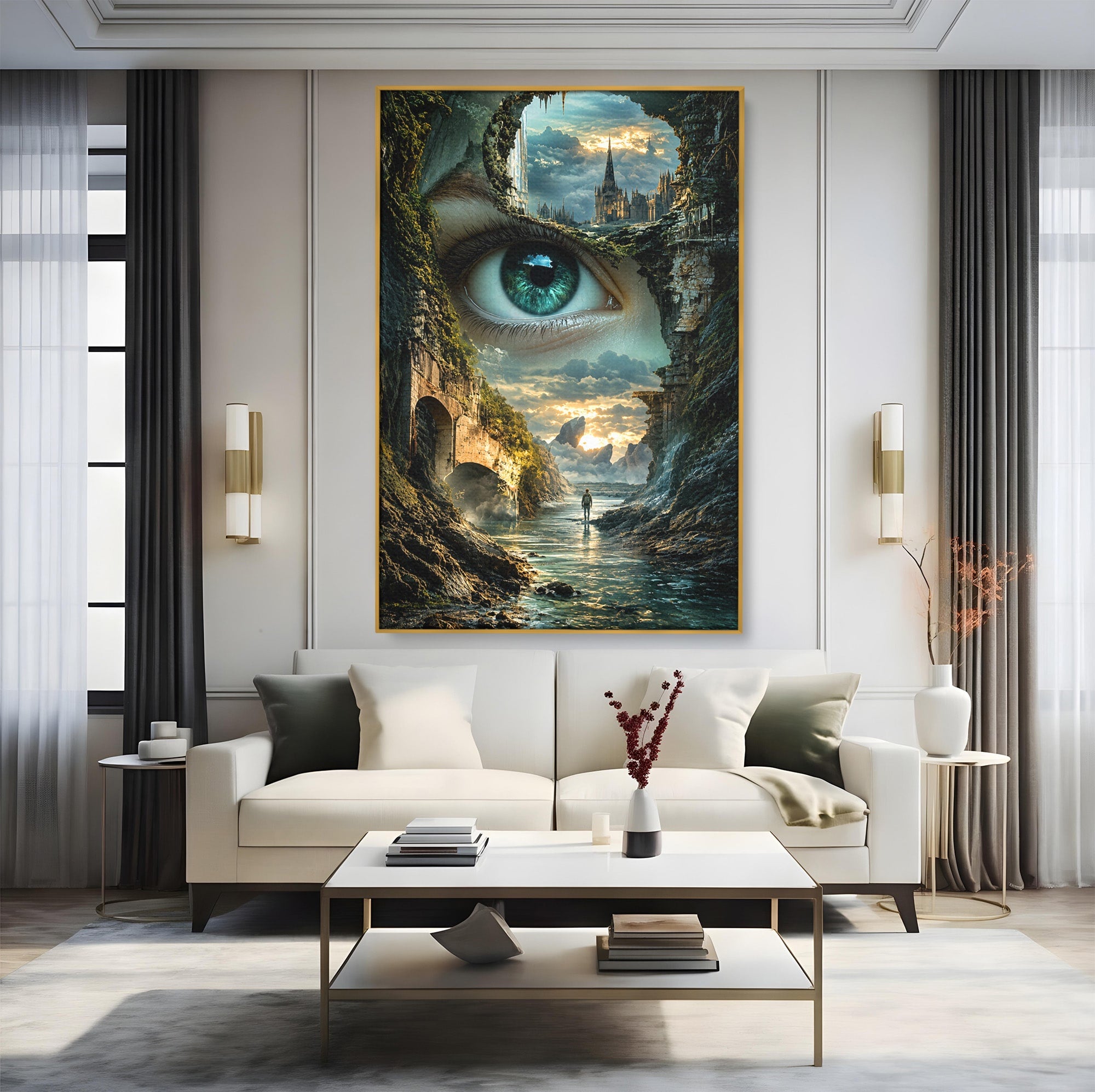Tablou Canvas Premium LuxCanva® U1050, Privirea Magica, Peisaj, Fantezie, Mister, Privire, Living, Culori Vibrante