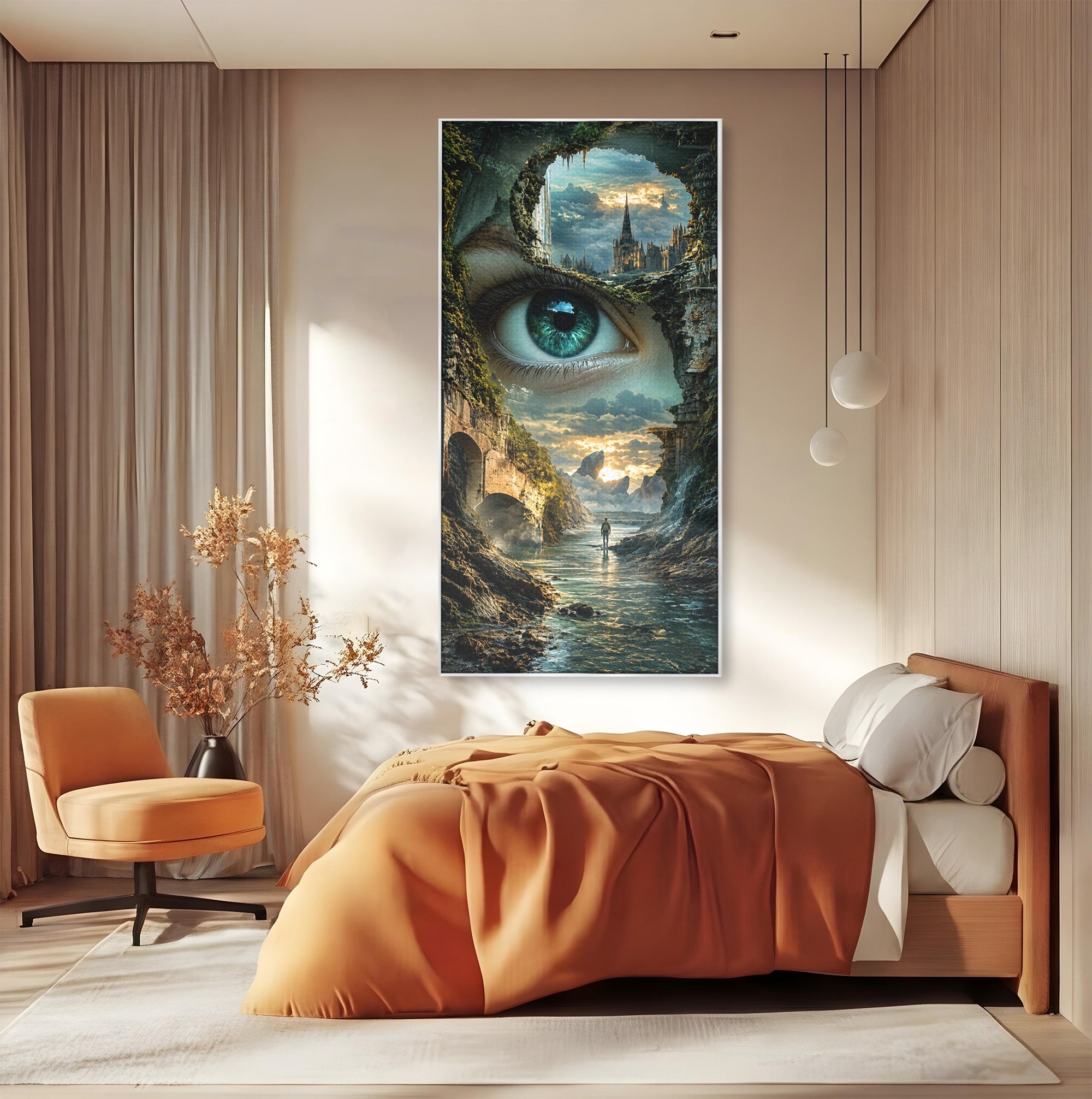 Tablou Canvas Premium LuxCanva® U1050, Privirea Magica, Peisaj, Fantezie, Mister, Privire, Living, Culori Vibrante