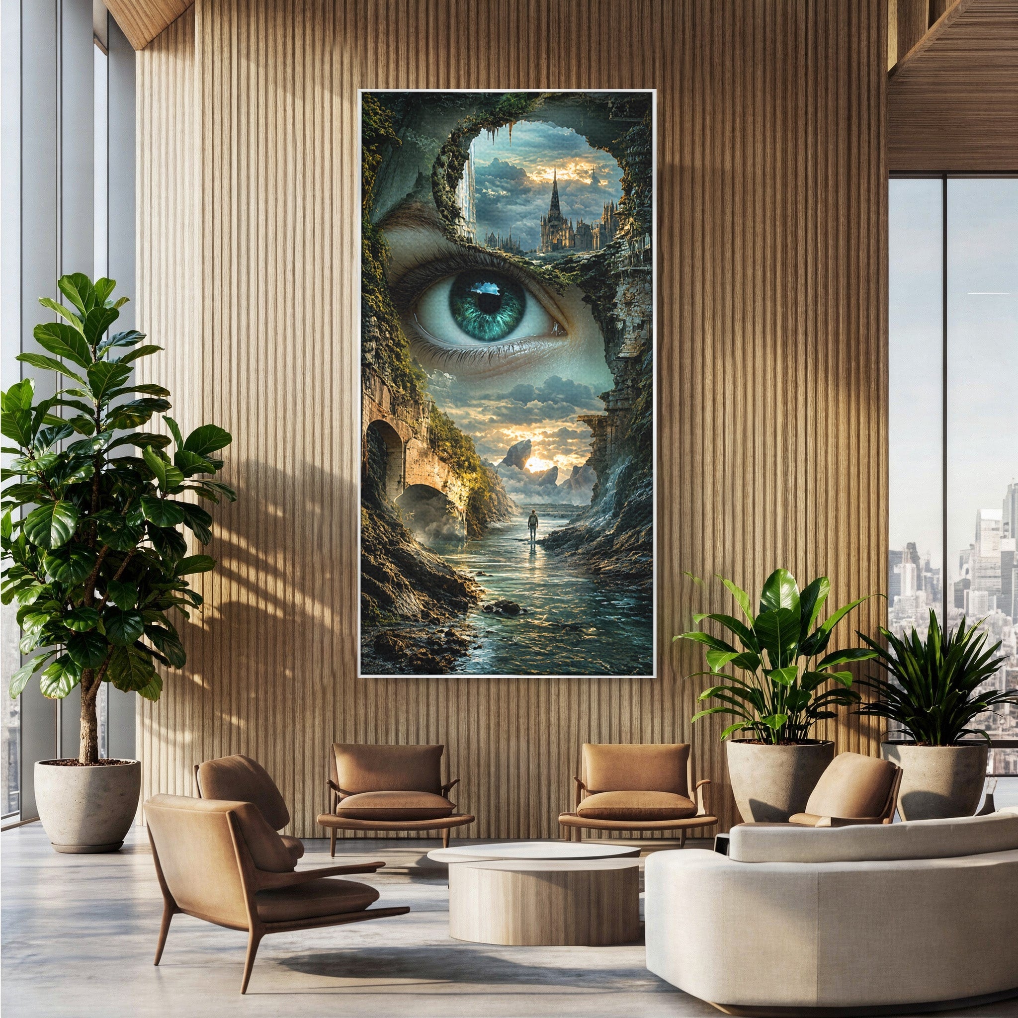 Tablou Canvas Premium LuxCanva® U1050, Privirea Magica, Peisaj, Fantezie, Mister, Privire, Living, Culori Vibrante