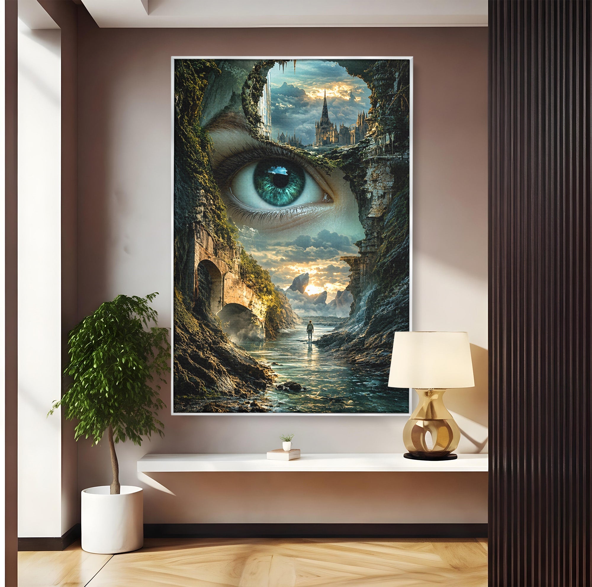 Tablou Canvas Premium LuxCanva® U1050, Privirea Magica, Peisaj, Fantezie, Mister, Privire, Living, Culori Vibrante