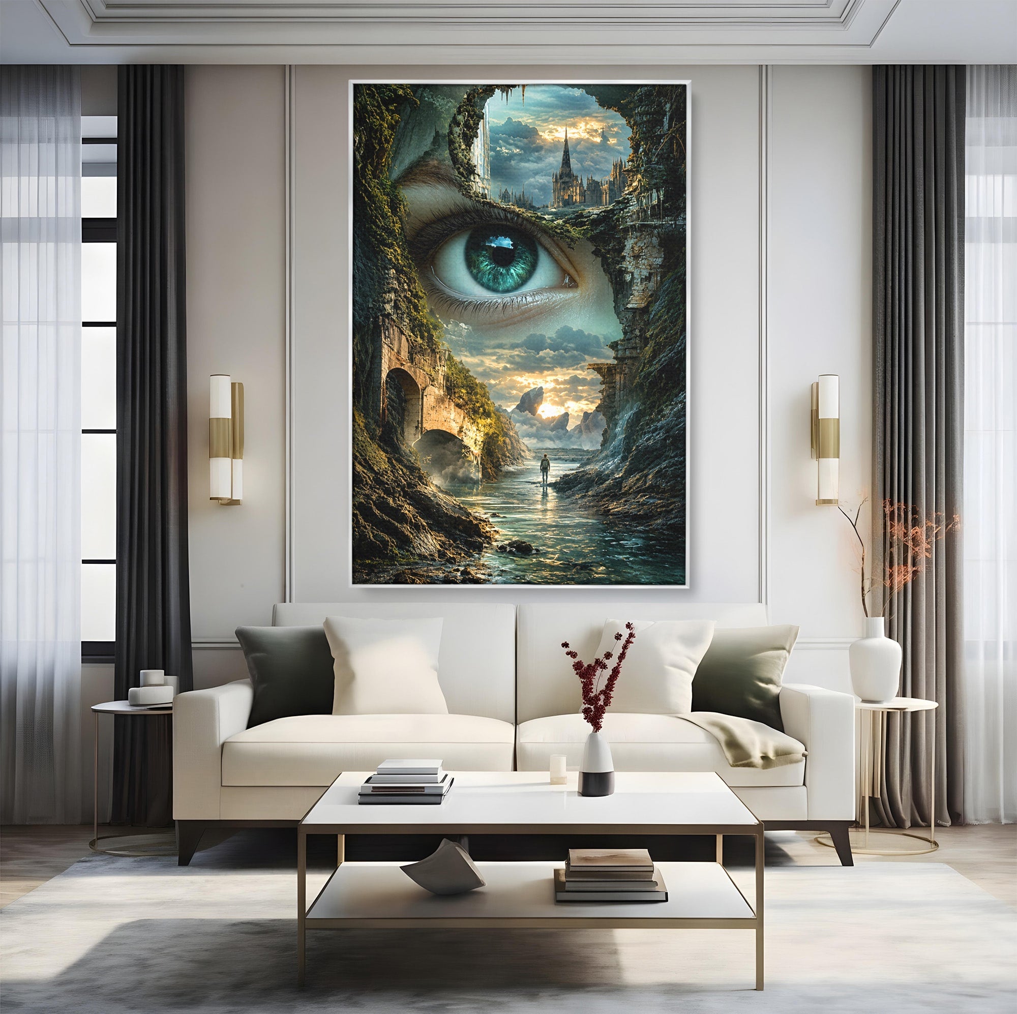 Tablou Canvas Premium LuxCanva® U1050, Privirea Magica, Peisaj, Fantezie, Mister, Privire, Living, Culori Vibrante