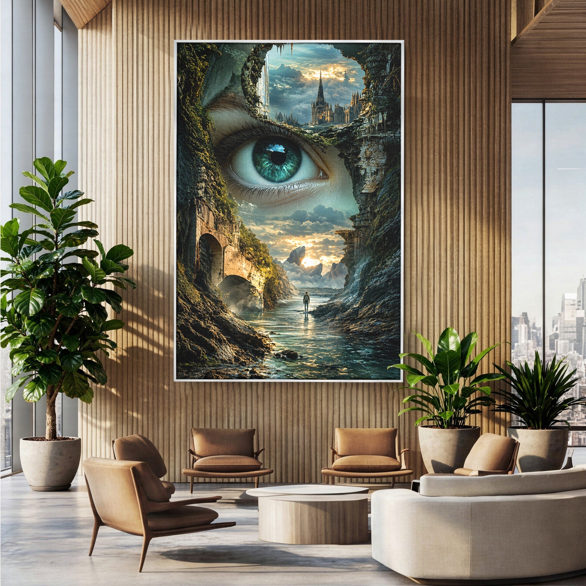 Tablou Canvas Premium LuxCanva® U1050, Privirea Magica, Peisaj, Fantezie, Mister, Privire, Living, Culori Vibrante