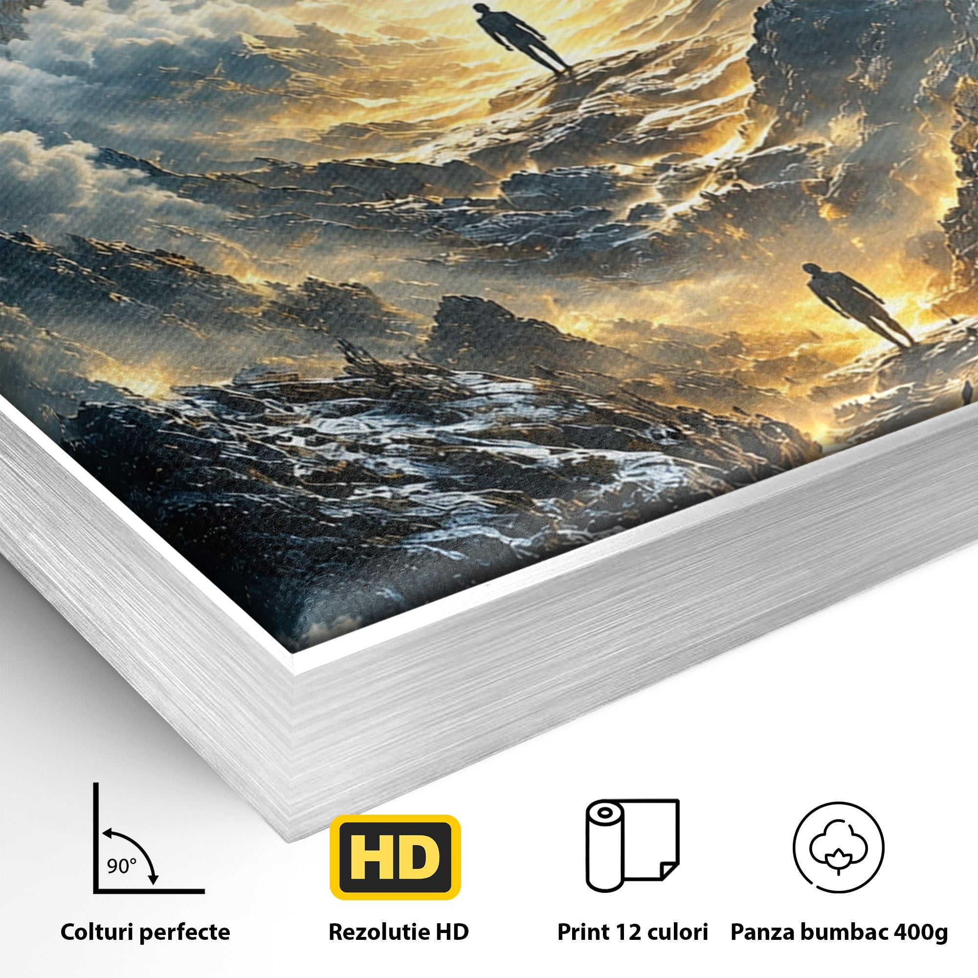 Tablou Canvas Premium LuxCanva® U1055, Privirea Catre Infinit, Ochi, Peisaj, Fantezie, Mister, Living, Dormitor, Culori Vibrante