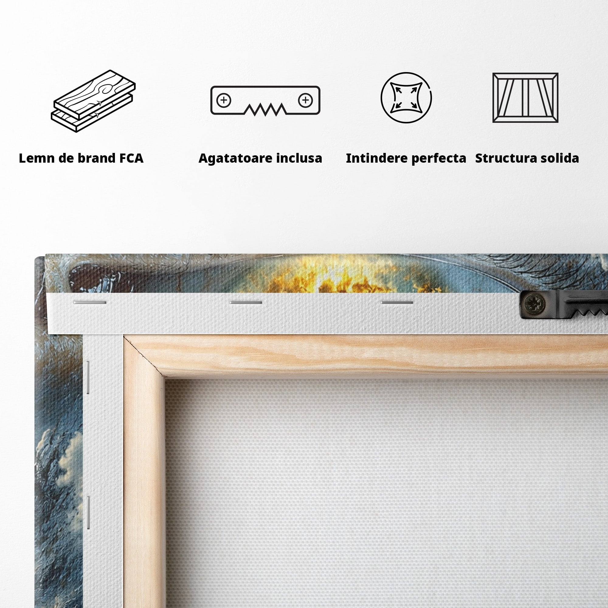 Tablou Canvas Premium LuxCanva® U1055, Privirea Catre Infinit, Ochi, Peisaj, Fantezie, Mister, Living, Dormitor, Culori Vibrante