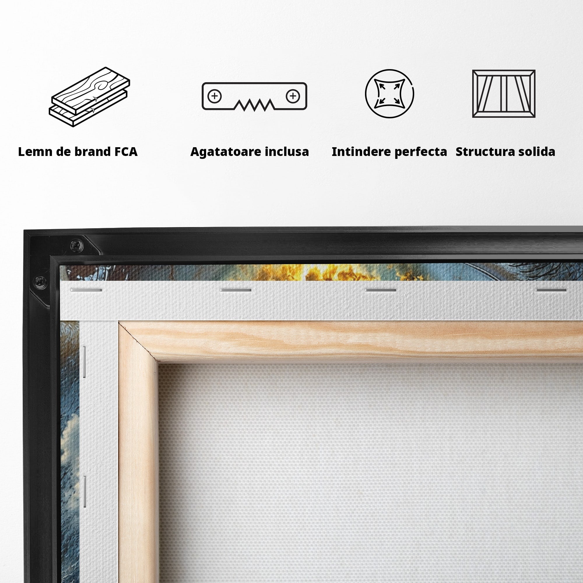 Tablou Canvas Premium LuxCanva® U1055, Privirea Catre Infinit, Ochi, Peisaj, Fantezie, Mister, Living, Dormitor, Culori Vibrante