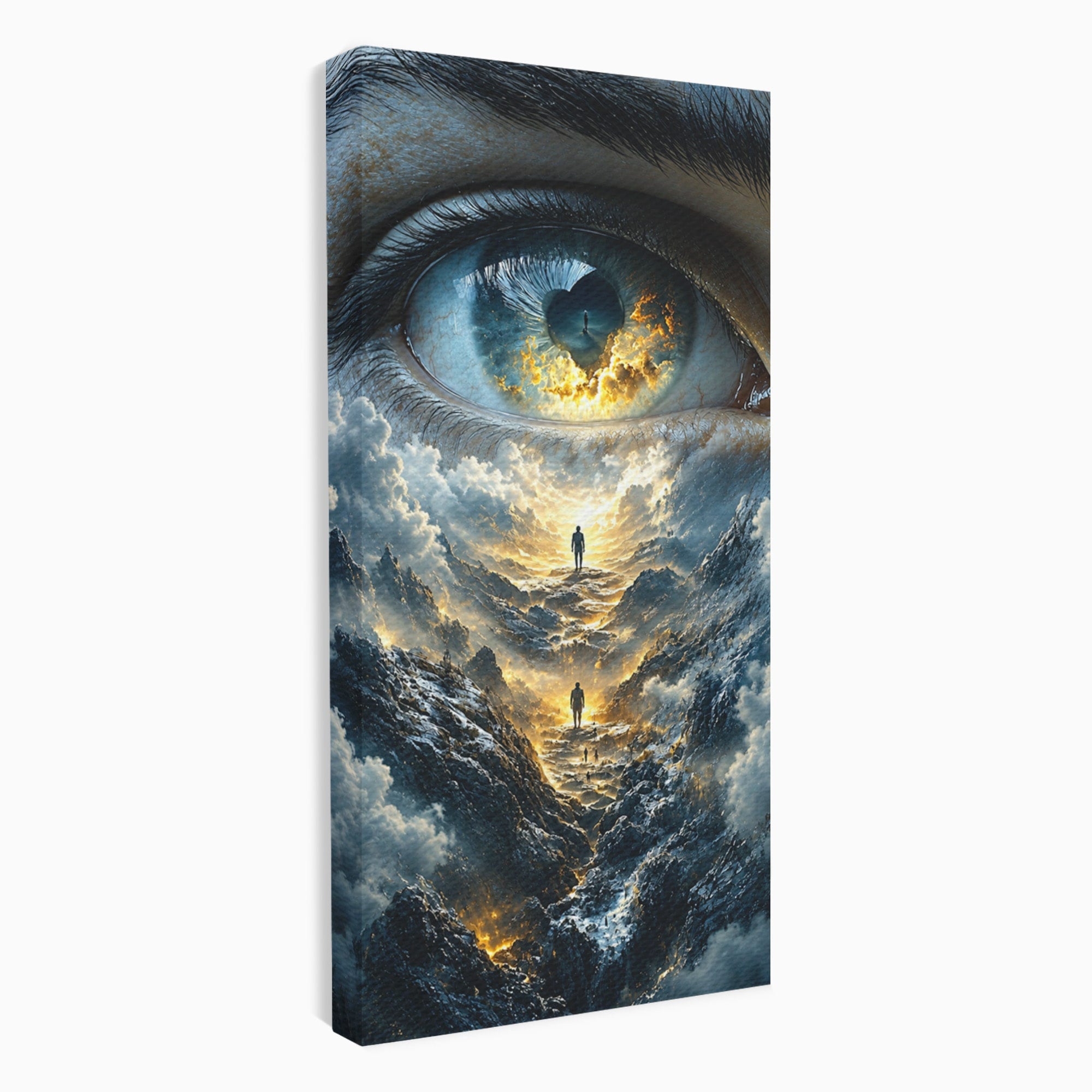 Tablou Canvas Premium LuxCanva® U1055, Privirea Catre Infinit, Ochi, Peisaj, Fantezie, Mister, Living, Dormitor, Culori Vibrante