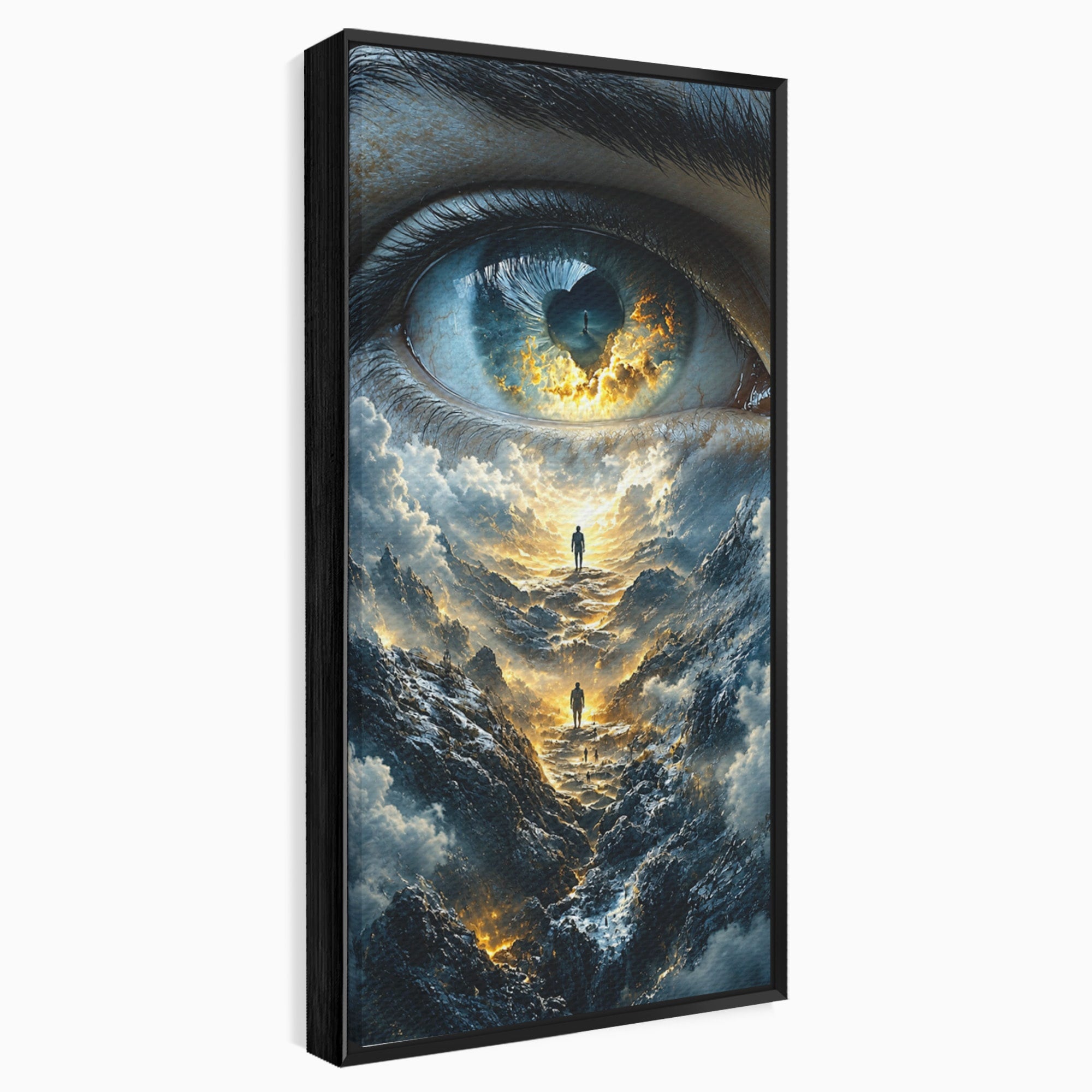 Tablou Canvas Premium LuxCanva® U1055, Privirea Catre Infinit, Ochi, Peisaj, Fantezie, Mister, Living, Dormitor, Culori Vibrante